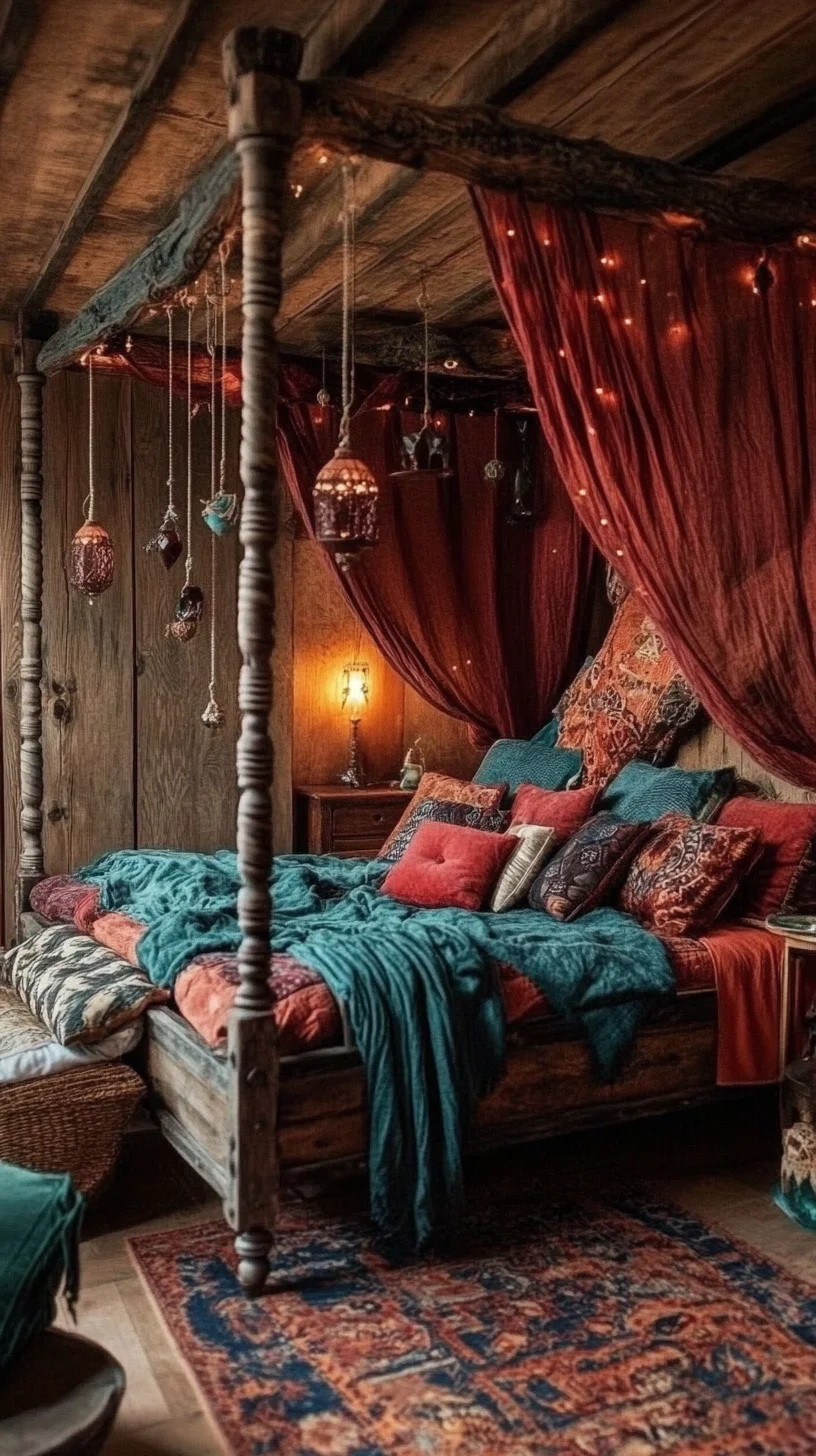 Bohemian Retreat: Embrace Cozy Chic with Vibrant Textiles and Rustic Charm