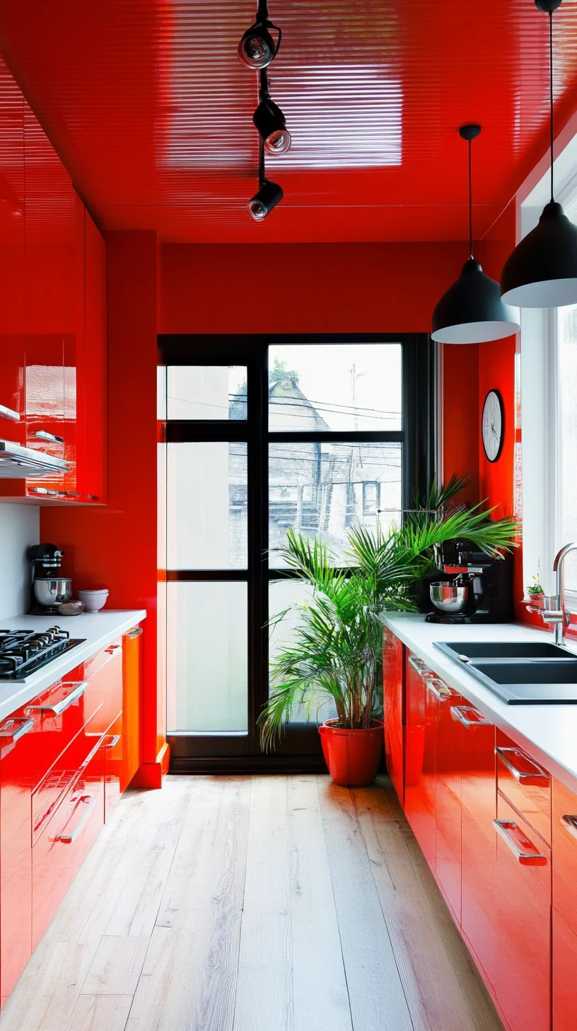 Bold and Vibrant: Transform Your Kitchen with Striking Red High-Gloss Finishes