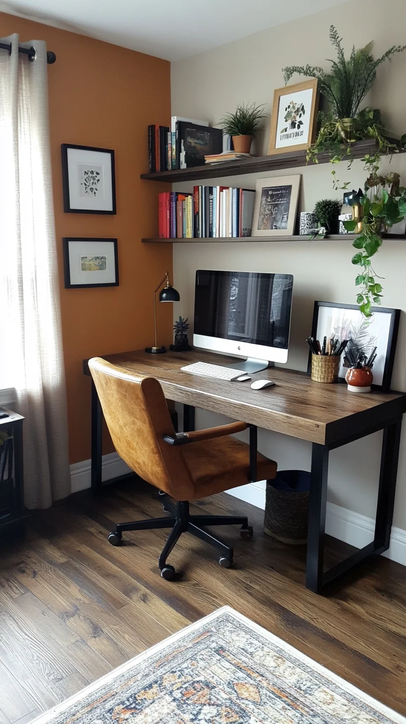 Bring Comfort and Style to Your Workspace with Earthy Tones and Modern Décor