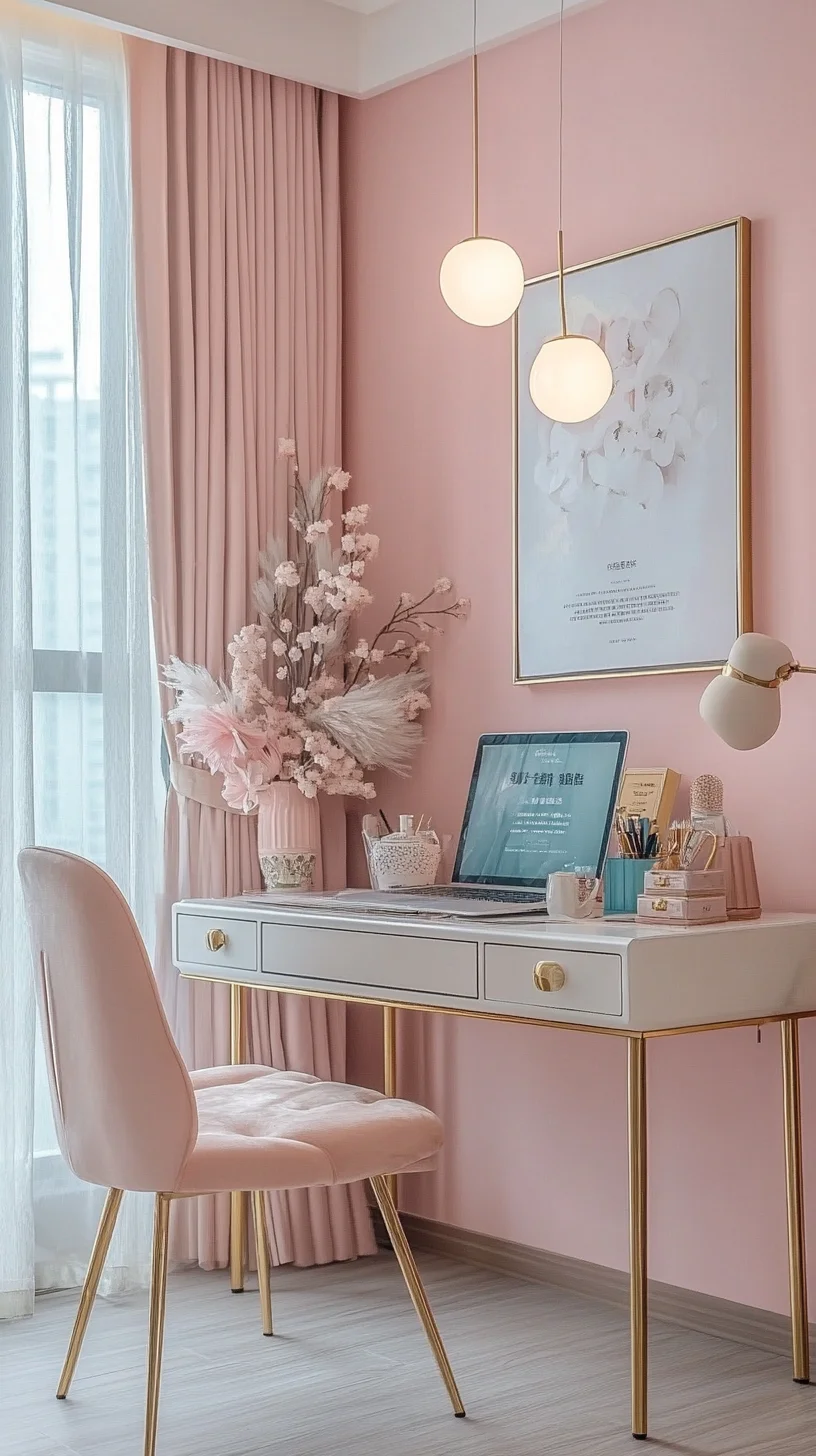 Chic and Cozy: Crafting Your Dream Blush Pink Home Office Oasis