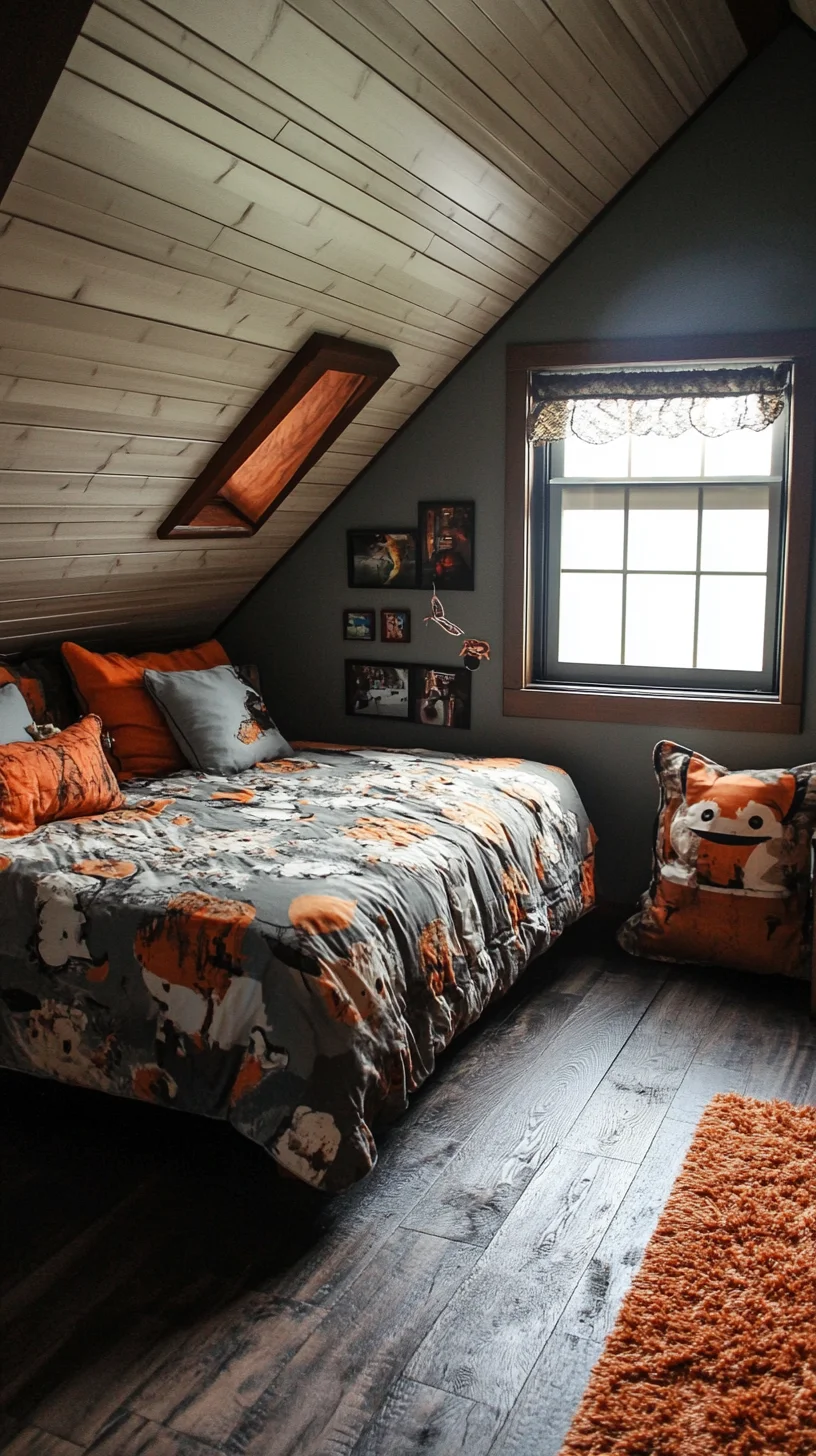 Cozy and Playful Rustic Retreat: Embrace Fox-Themed Comfort in Your Bedroom