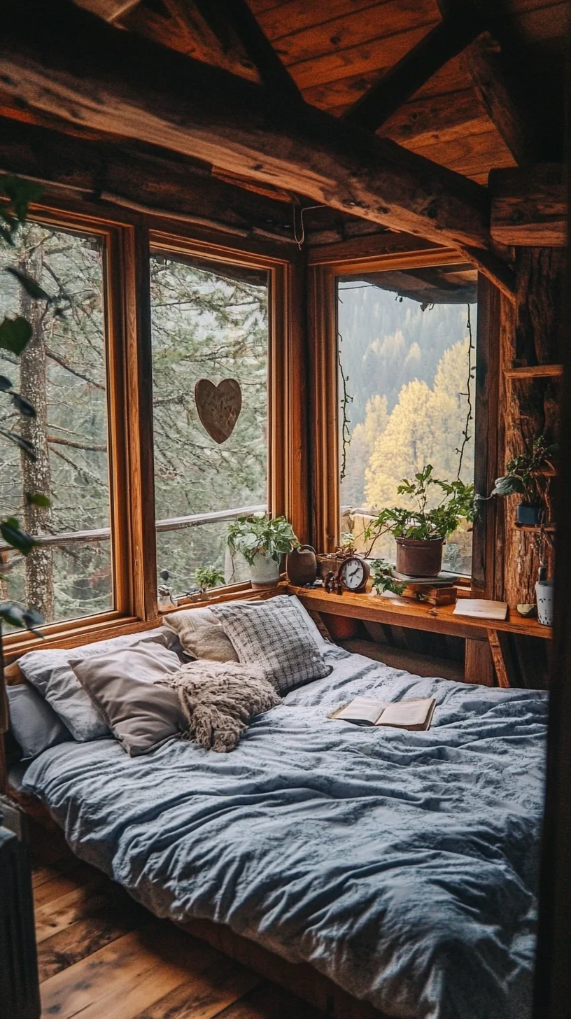 Cozy Cabin Retreat: Embrace Nature with Rustic Elegance in Your Bedroom