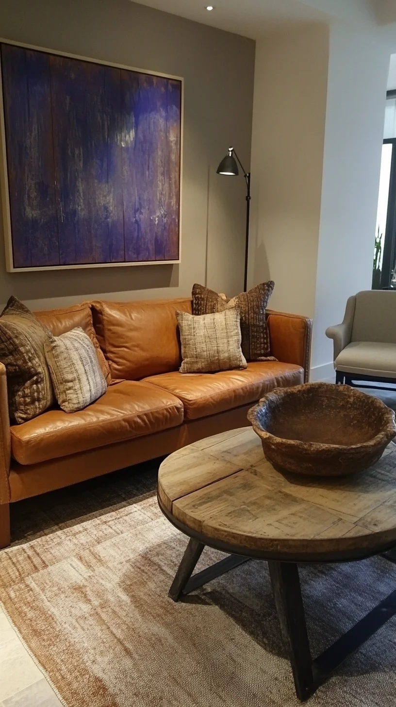 Cozy Elegance: Transform Your Space with Warm Leather and Rustic Decor