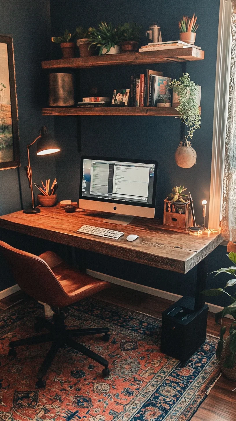 Cozy Elegance: Transform Your Workspace with Natural Aesthetics