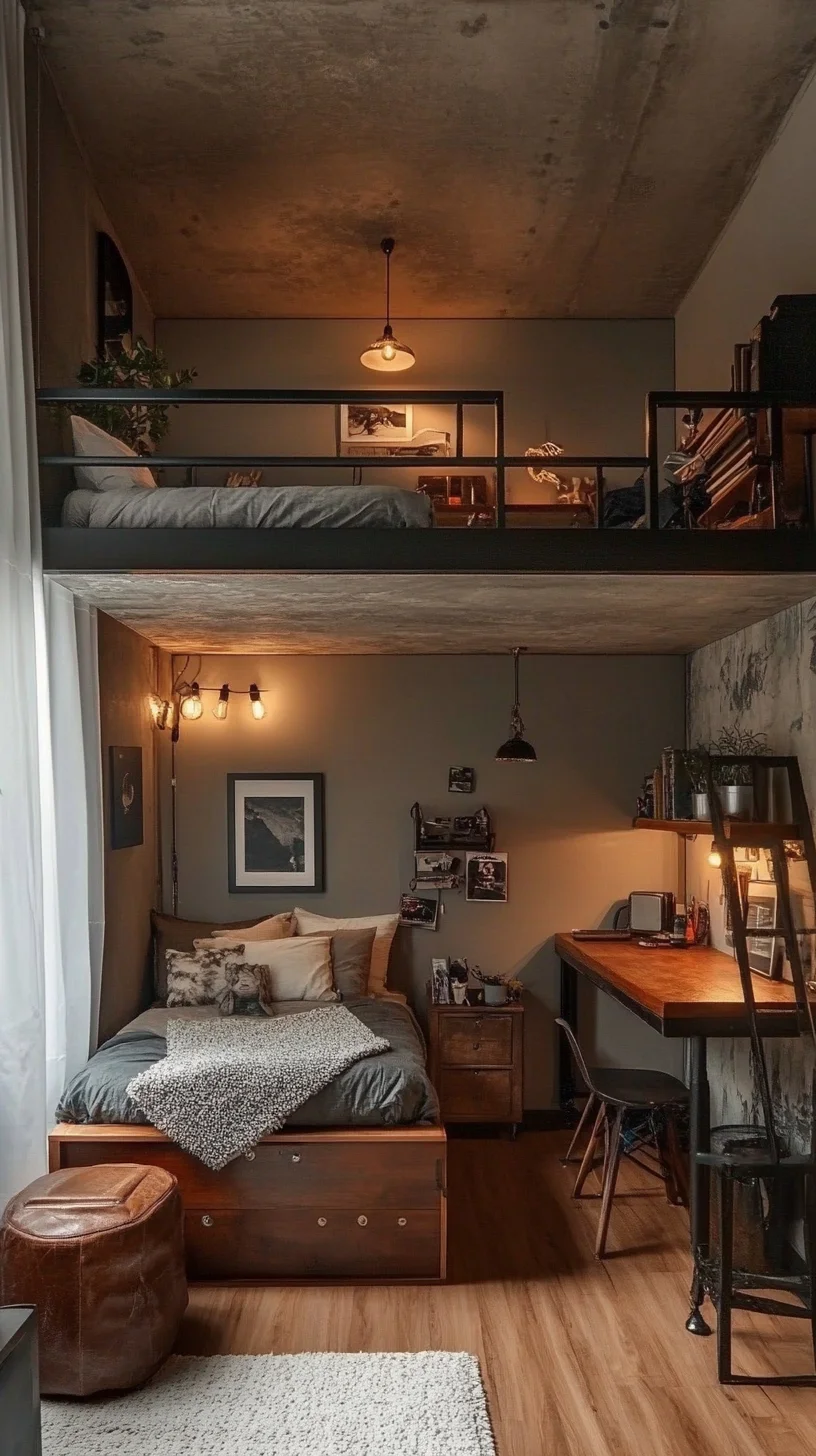 Cozy Industrial Loft: Elevate Your Space with Stylish Functionality