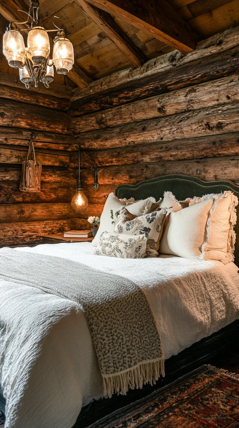 Cozy Rustic Charm: Transform Your Bedroom into a Log Cabin Retreat