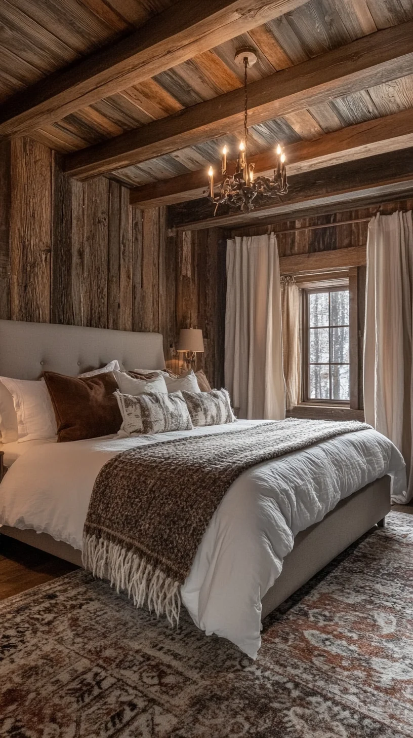 Cozy Rustic Retreat: Embrace Natural Elegance in Your Bedroom Design