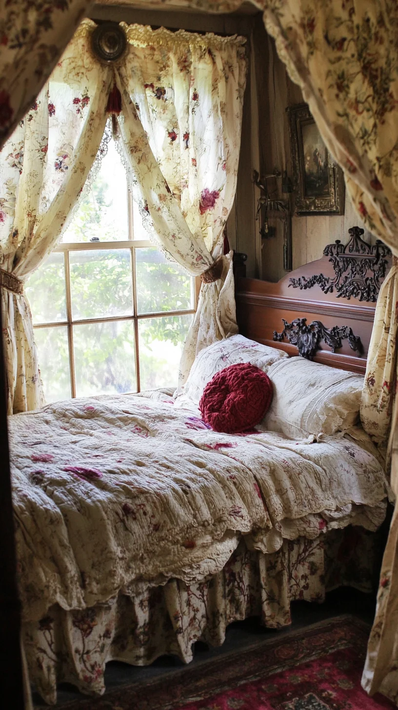 Cozy Vintage Charm: Transform Your Bedroom into a Floral Sanctuary