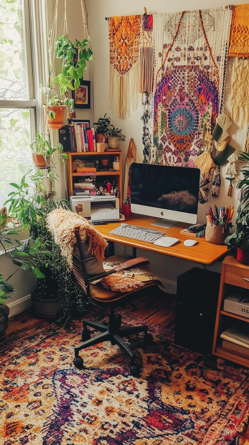 Create a Cozy Bohemian Workspace with Natural Touches