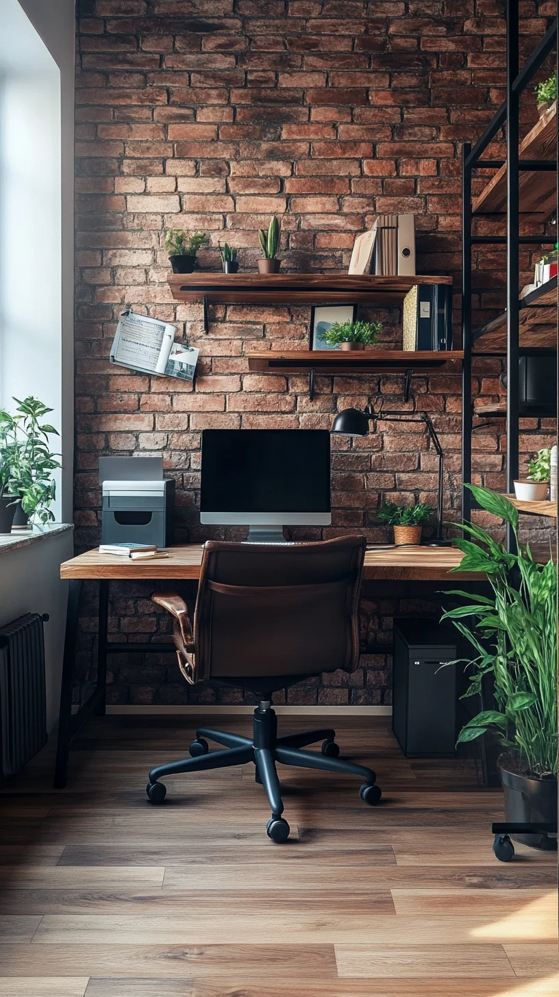 Create a Cozy Industrial Workspace for Productivity and Style