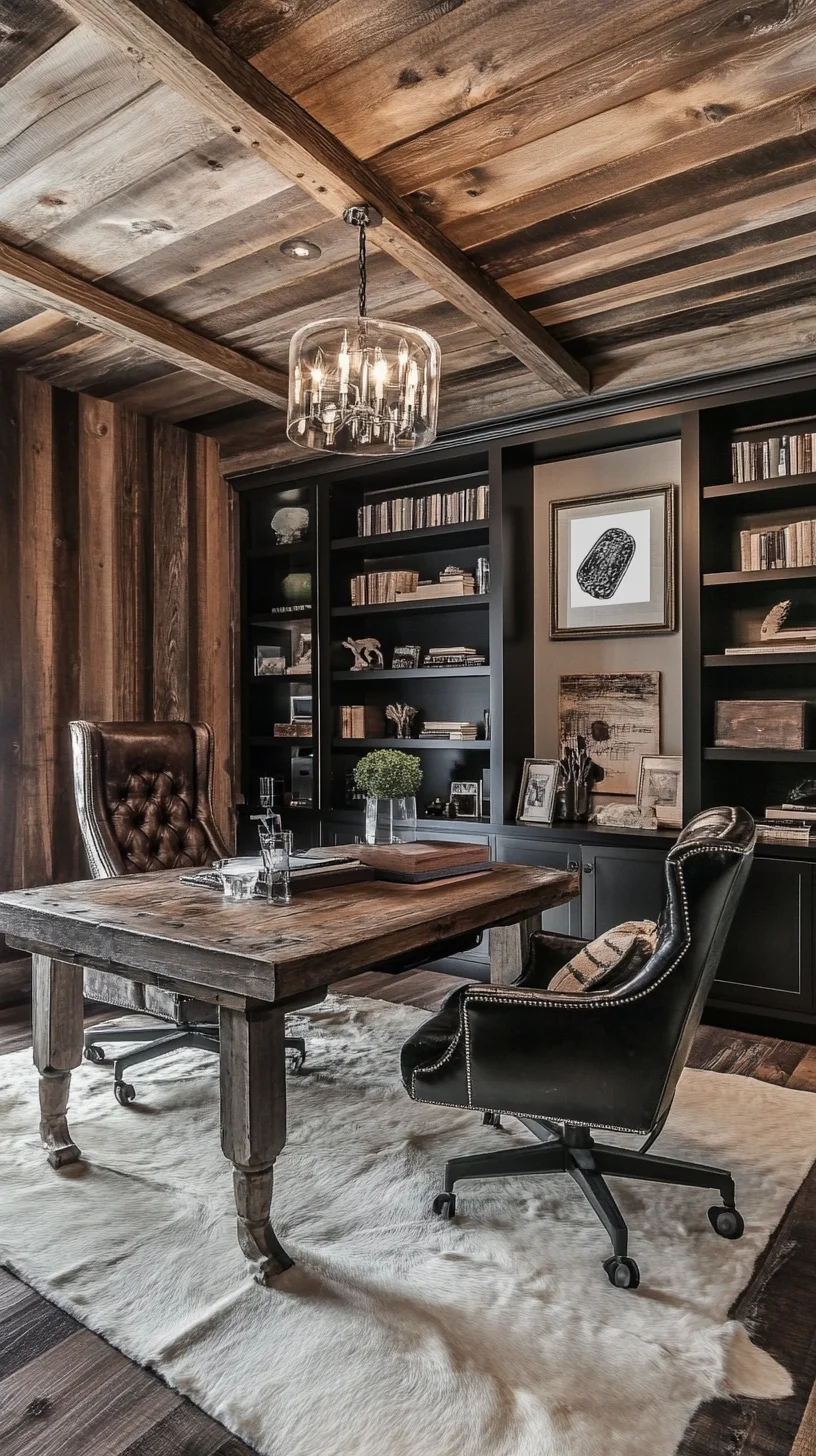 Create a Cozy, Rustic Elegance in Your Home Office