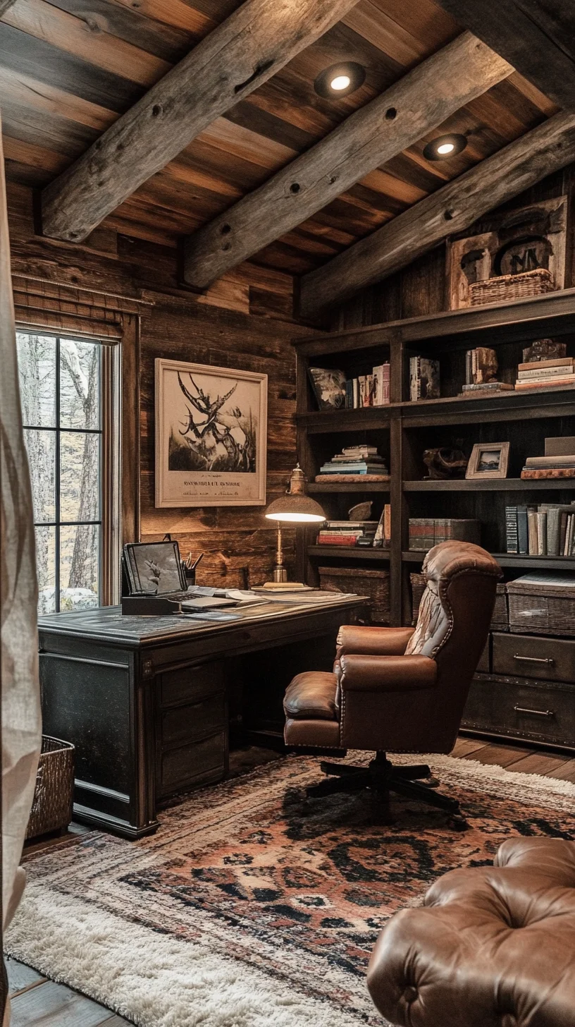 Create a Cozy Rustic Retreat: Transform Your Workspace with Warmth and Character