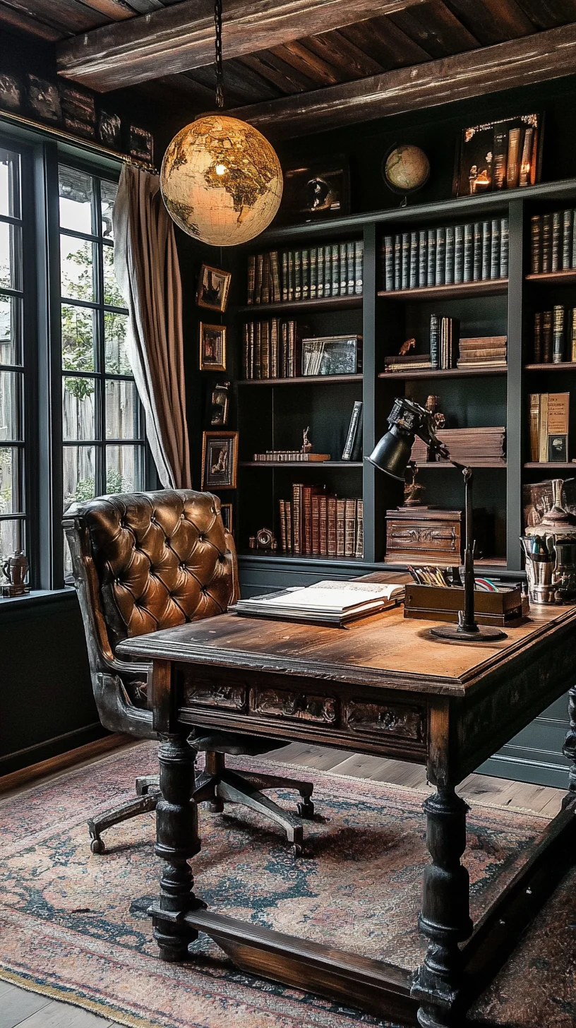 Create an Inviting Study Space with Rustic Charm and Timeless Elegance