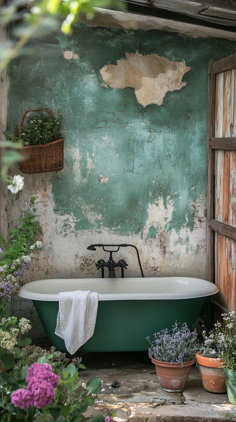 Create Your Own Serene Spa Escape with a Rustic Bathtub Oasis