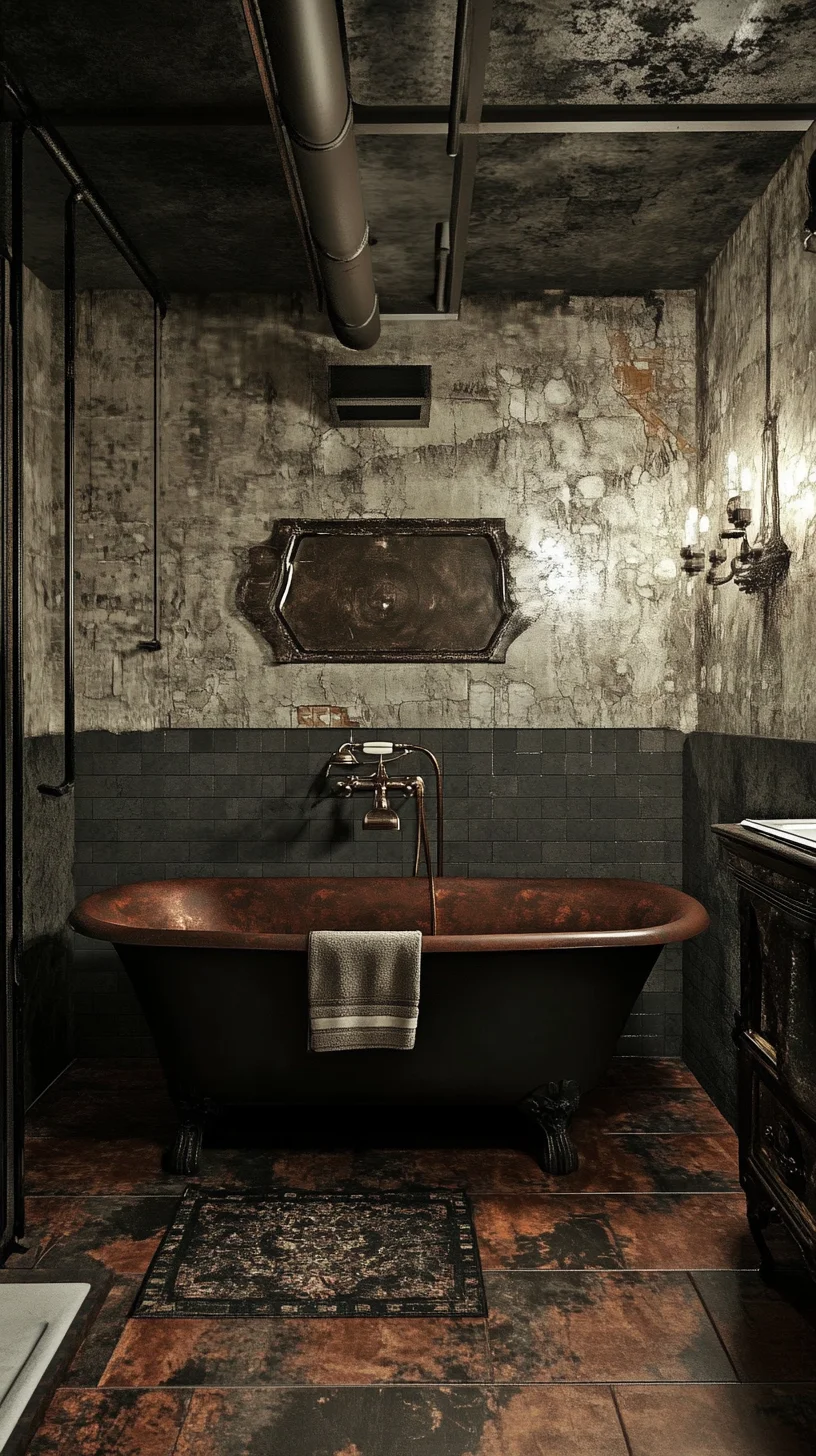 Elevate Your Bathing Experience with a Chic Industrial-Style Sanctuary