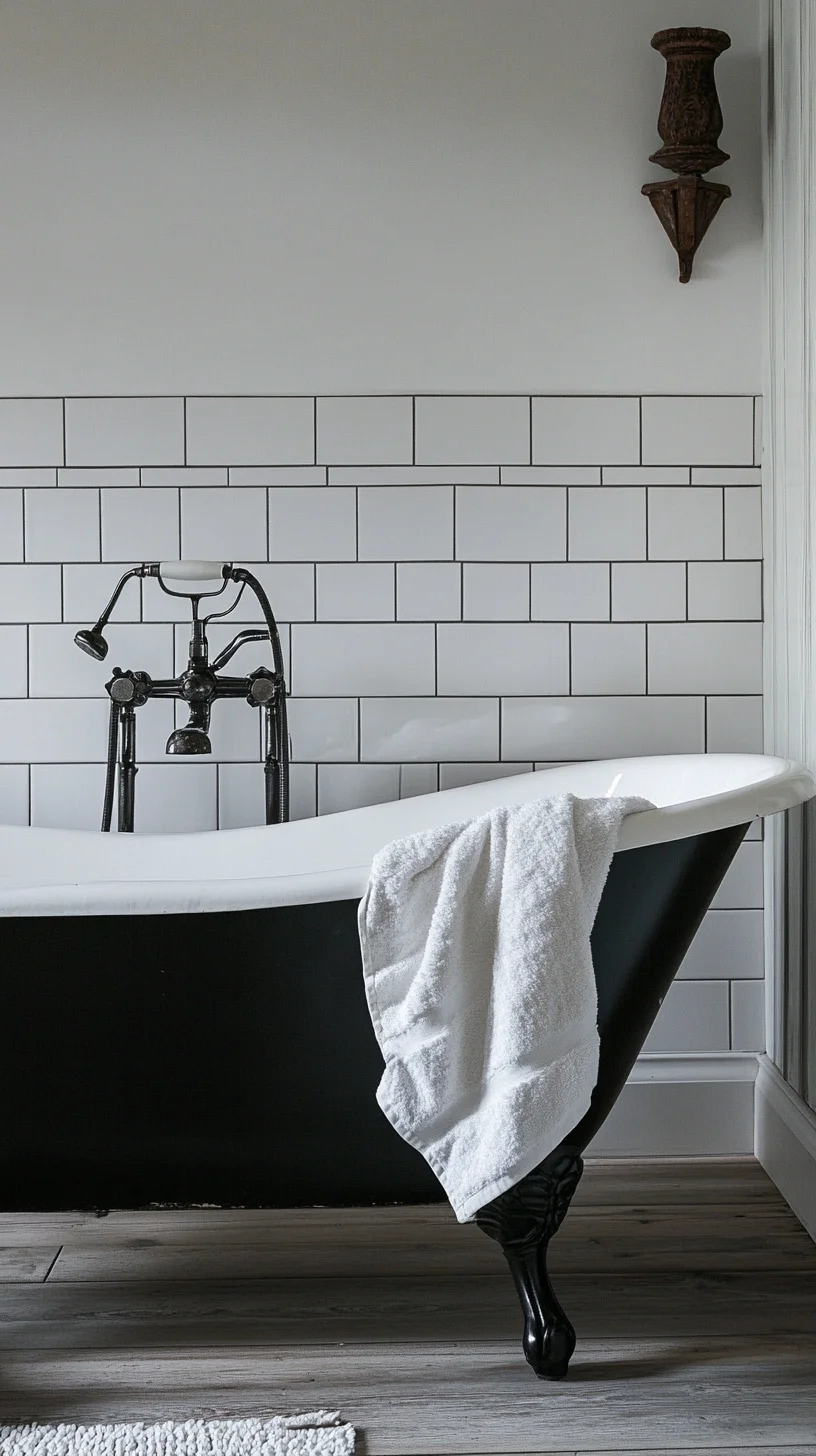 Elevate Your Bathroom Aesthetic with Timeless Black & White Charm