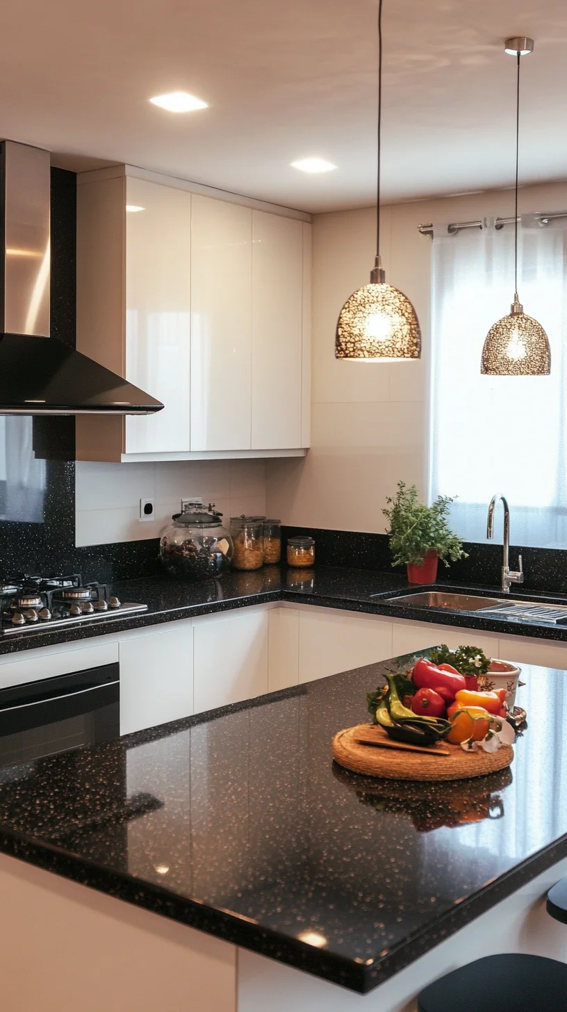 Elevate Your Culinary Space with Chic Black Quartz Countertops