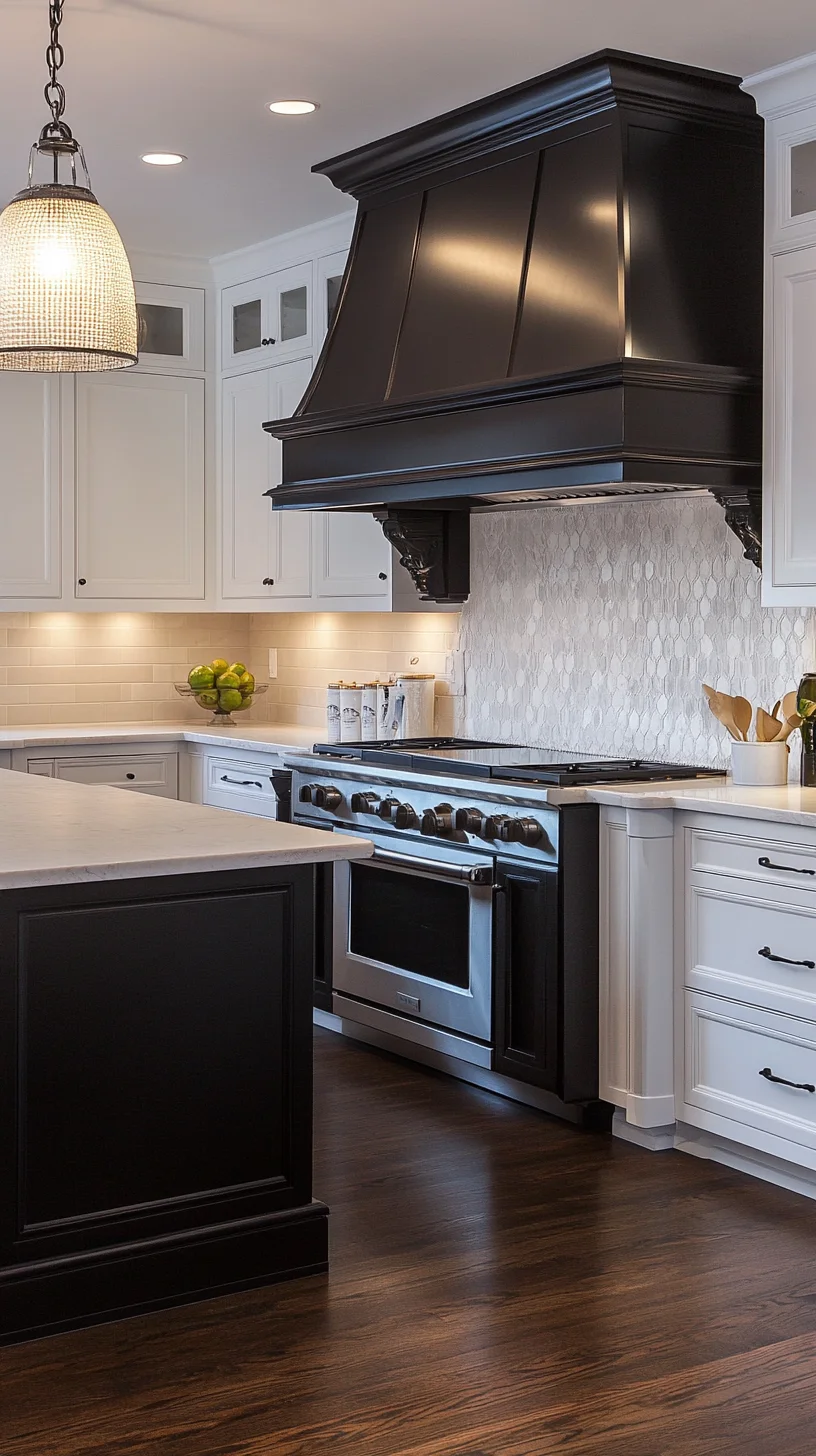 Elevate Your Culinary Space with Elegant Black and White Kitchen Aesthetics