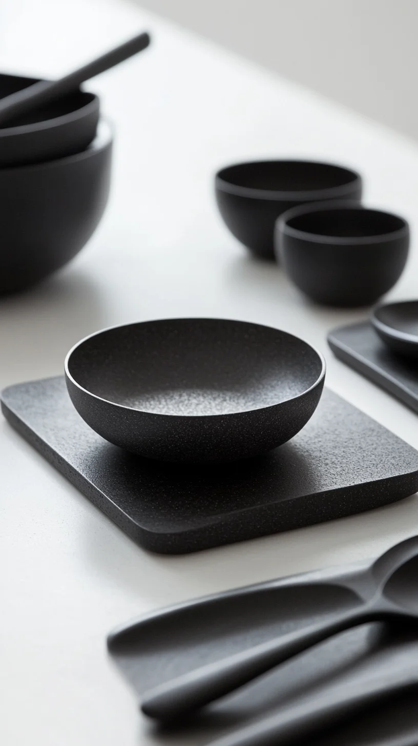 Elevate Your Dining Experience with Chic All-Black Tableware