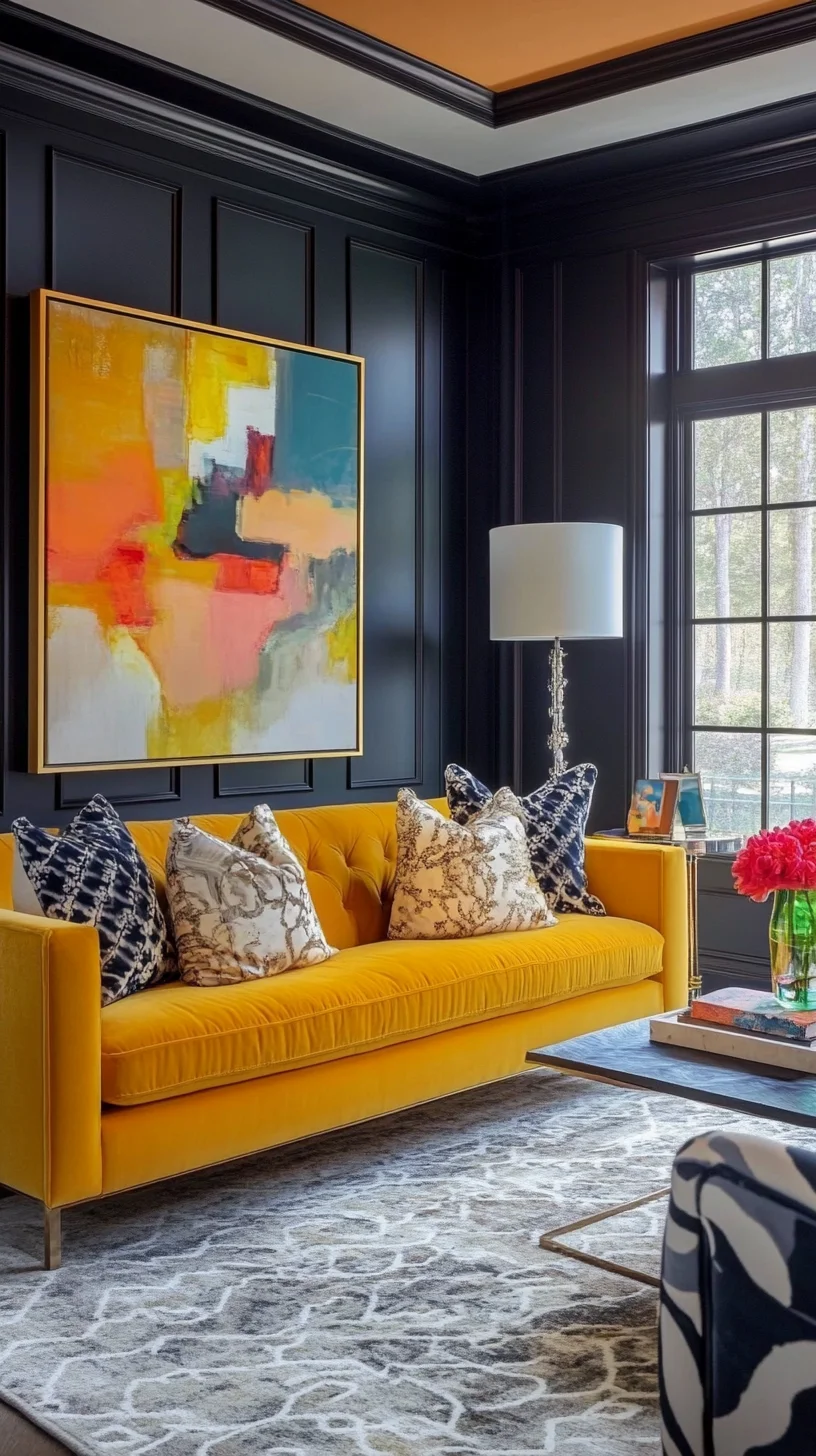 Elevate Your Living Space with Bold Color and Modern Elegance