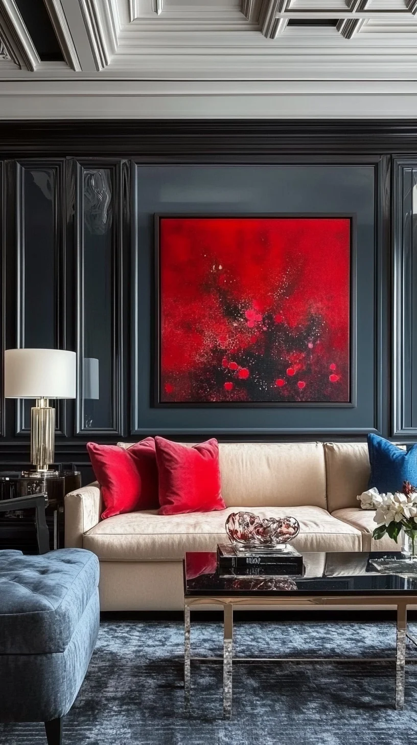 Elevate Your Space: The Bold Charm of Red and Blue Decor