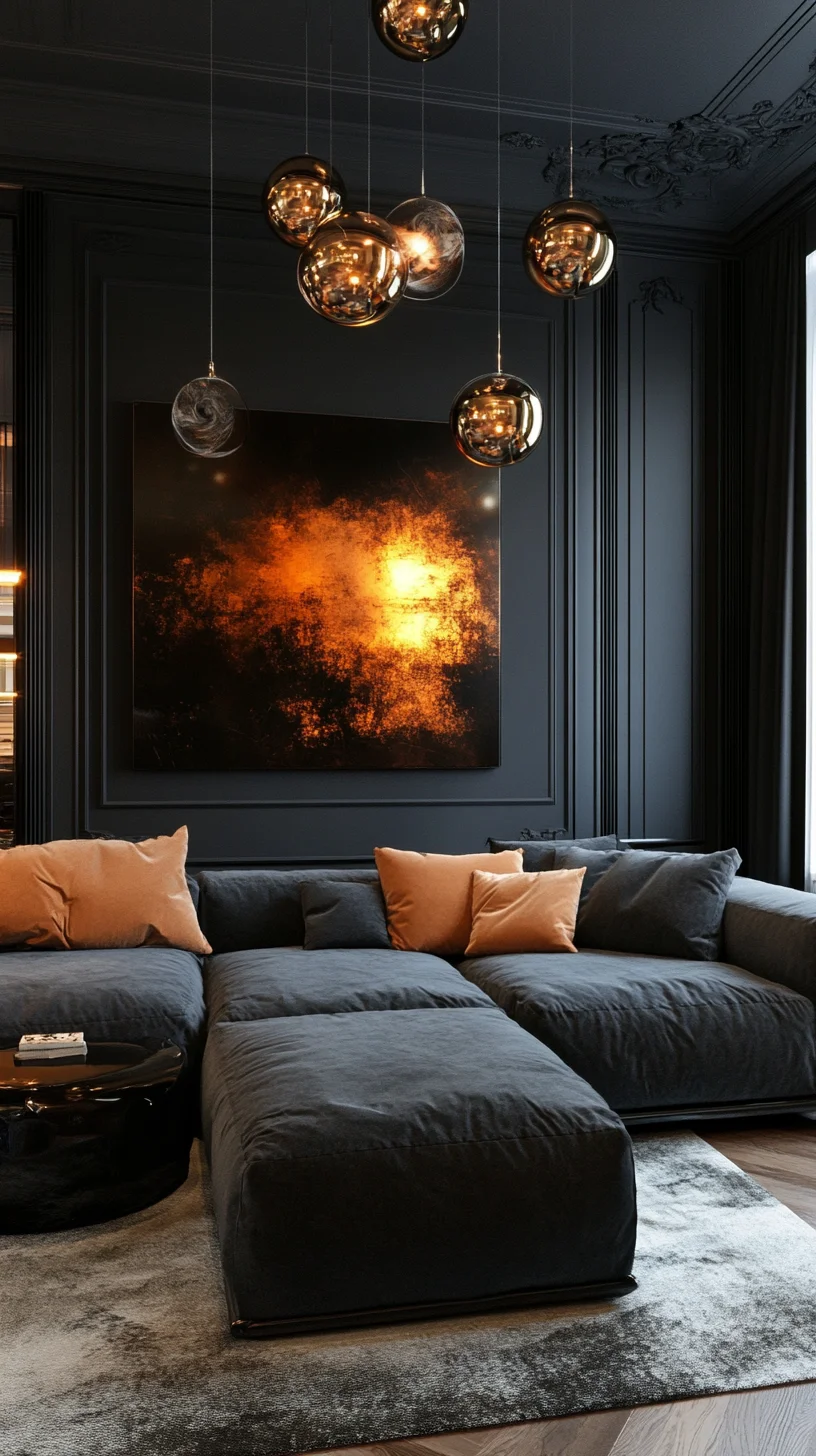 Elevate Your Space: The Chic Allure of Dark Elegance with Gold Accents