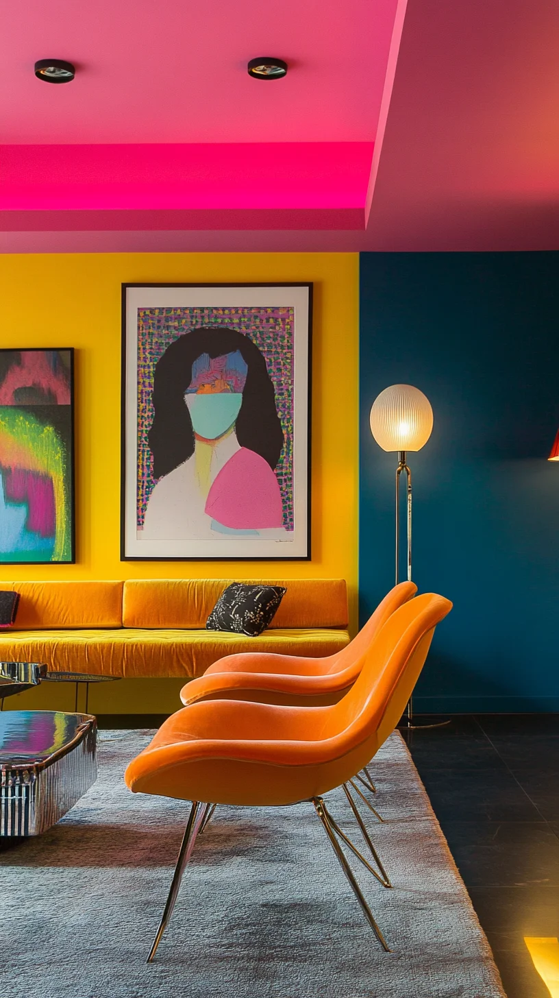 Elevate Your Space with Bold Colors and Retro Elegance