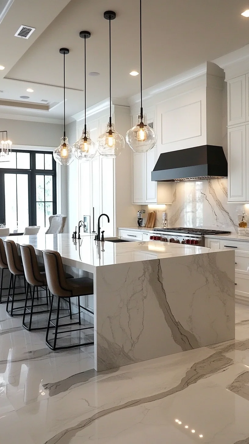 Elevate Your Space with Elegant Marble and Modern Lighting