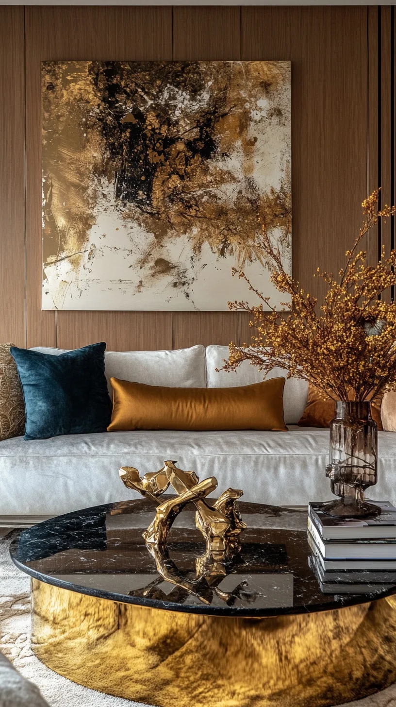 Elevate Your Space with Luxe Contemporary Elegance: Embrace Gold and Texture