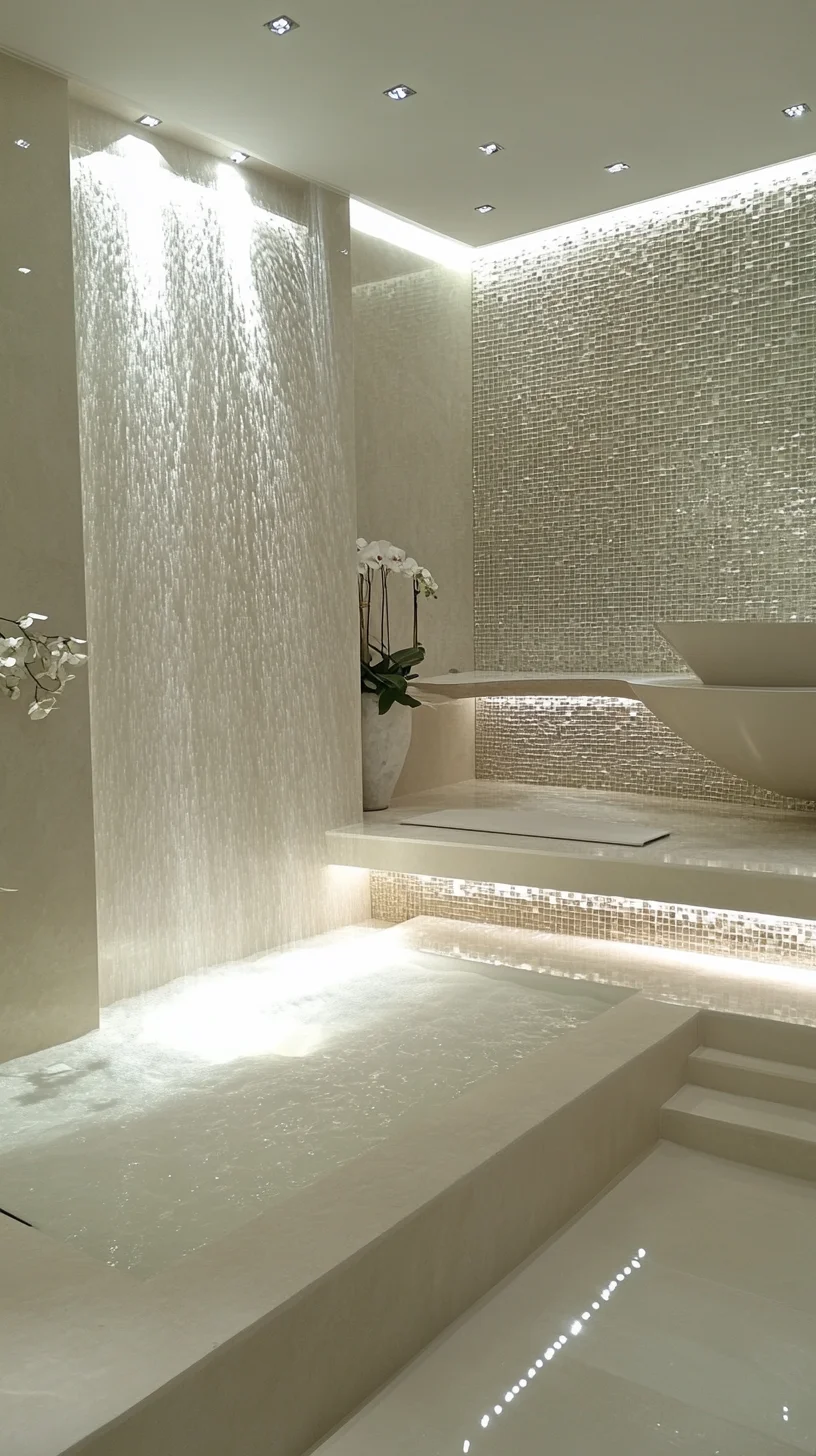 Elevate Your Space with Serene Waterfall Decor for a Luxurious Spa Vibe