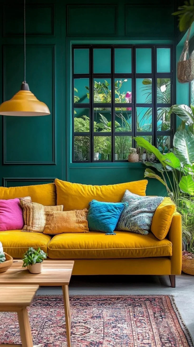 Elevate Your Space with Vibrant Color: The Perfect Bohemian Chic Living Room