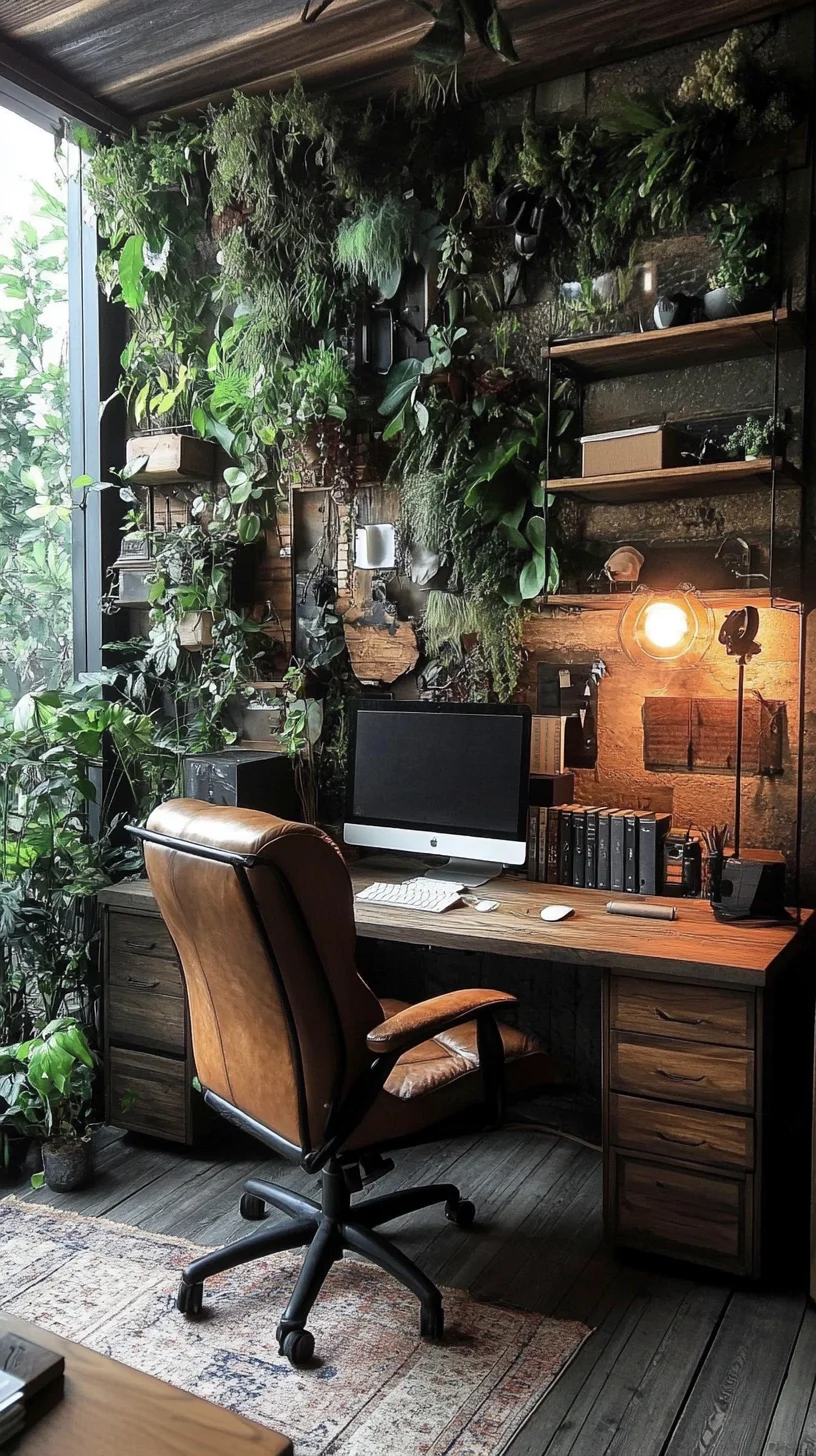 Elevate Your Work Space: Embrace a Lush, Green Home Office Oasis