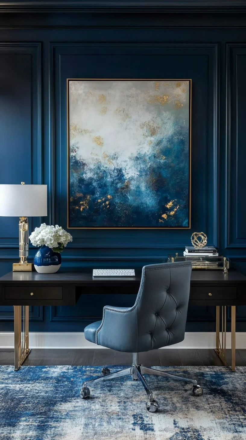 Elevate Your Workspace: Chic Blue-Toned Elegance for Inspired Productivity