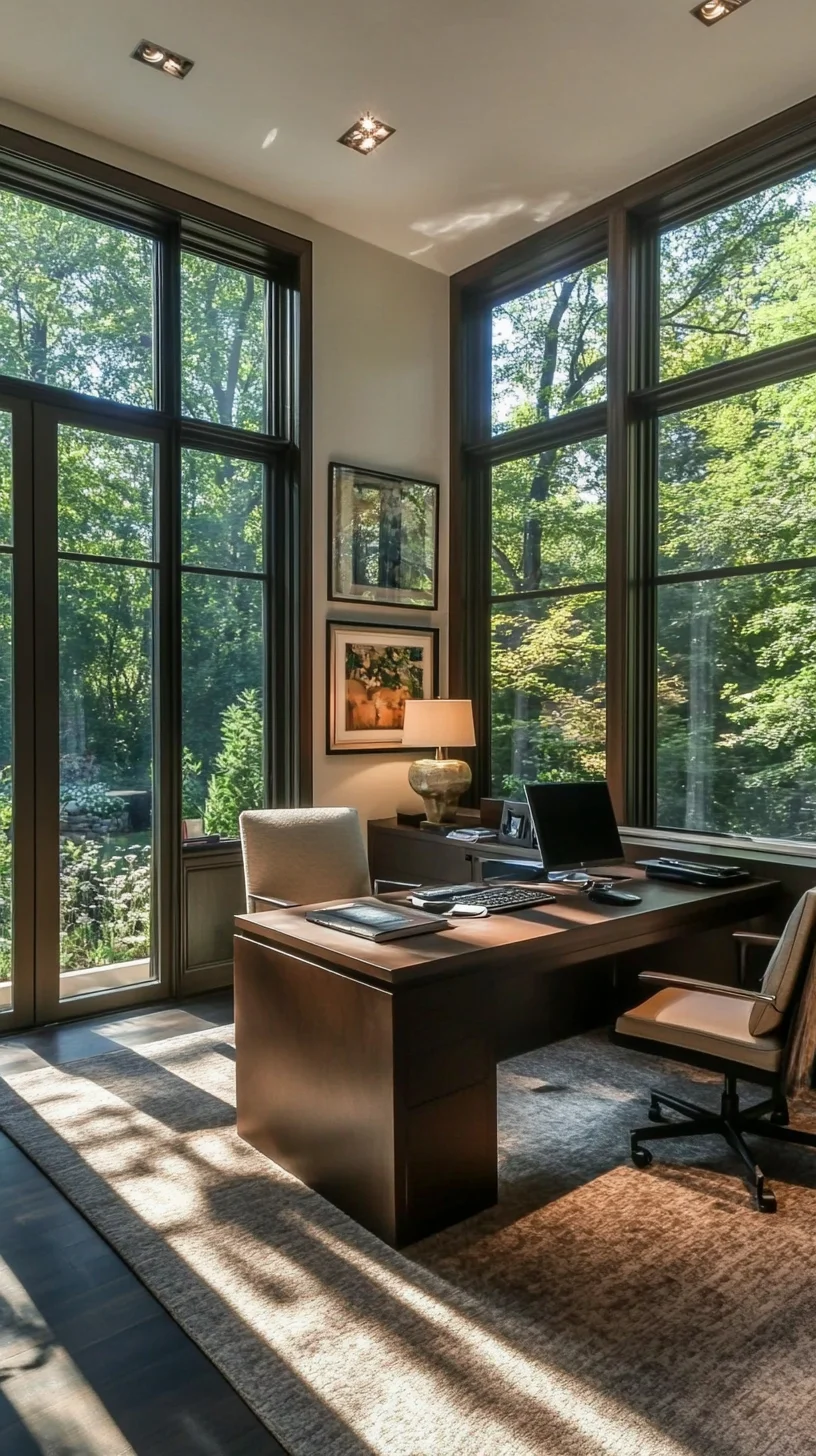 Elevate Your Workspace: Chic Home Office Designs with Natural Light and Style