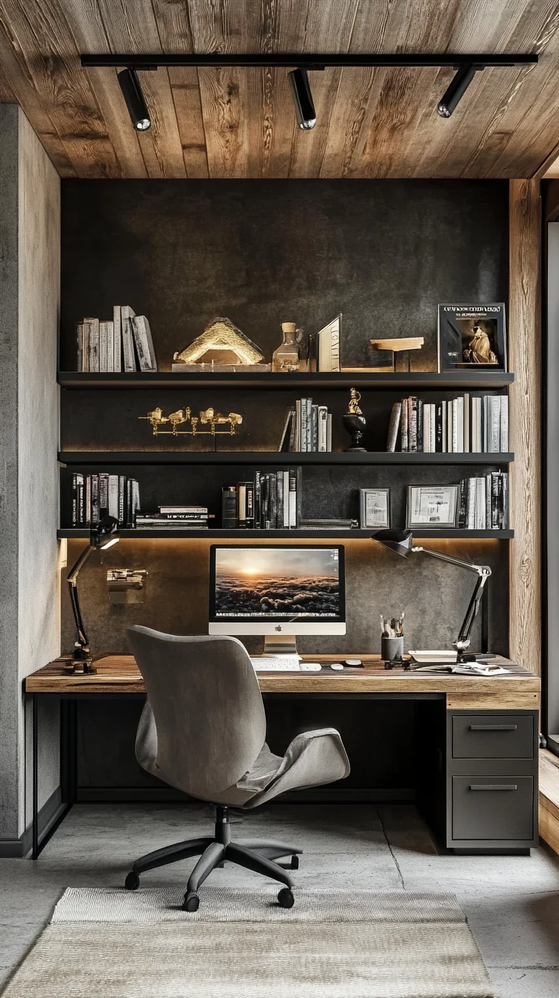 Elevate Your Workspace: Chic Industrial Inspired Home Office Design