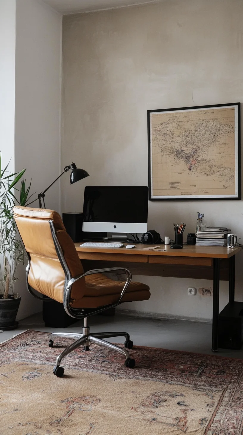 Elevate Your Workspace: Chic Minimalism Meets Comfort in Home Office Design