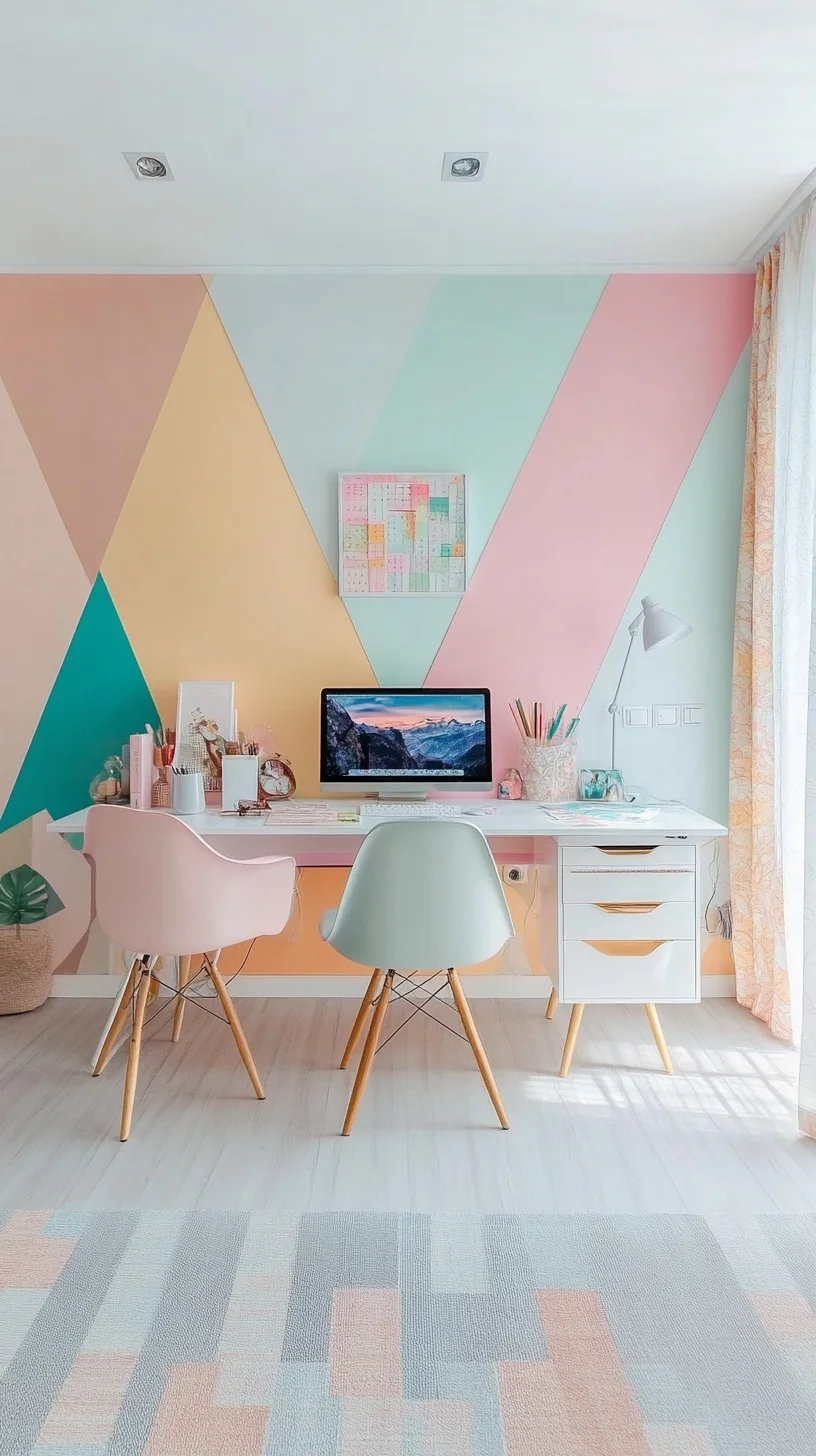 Elevate Your Workspace: Chic Pastel Patterns for a Creative Escape