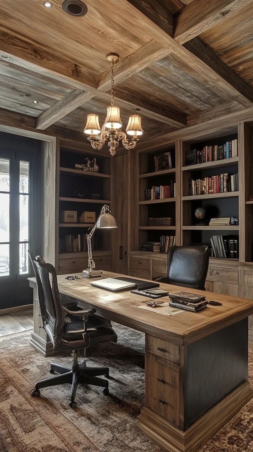 Elevate Your Workspace: Luxurious Rustic Office Design for Ultimate Comfort