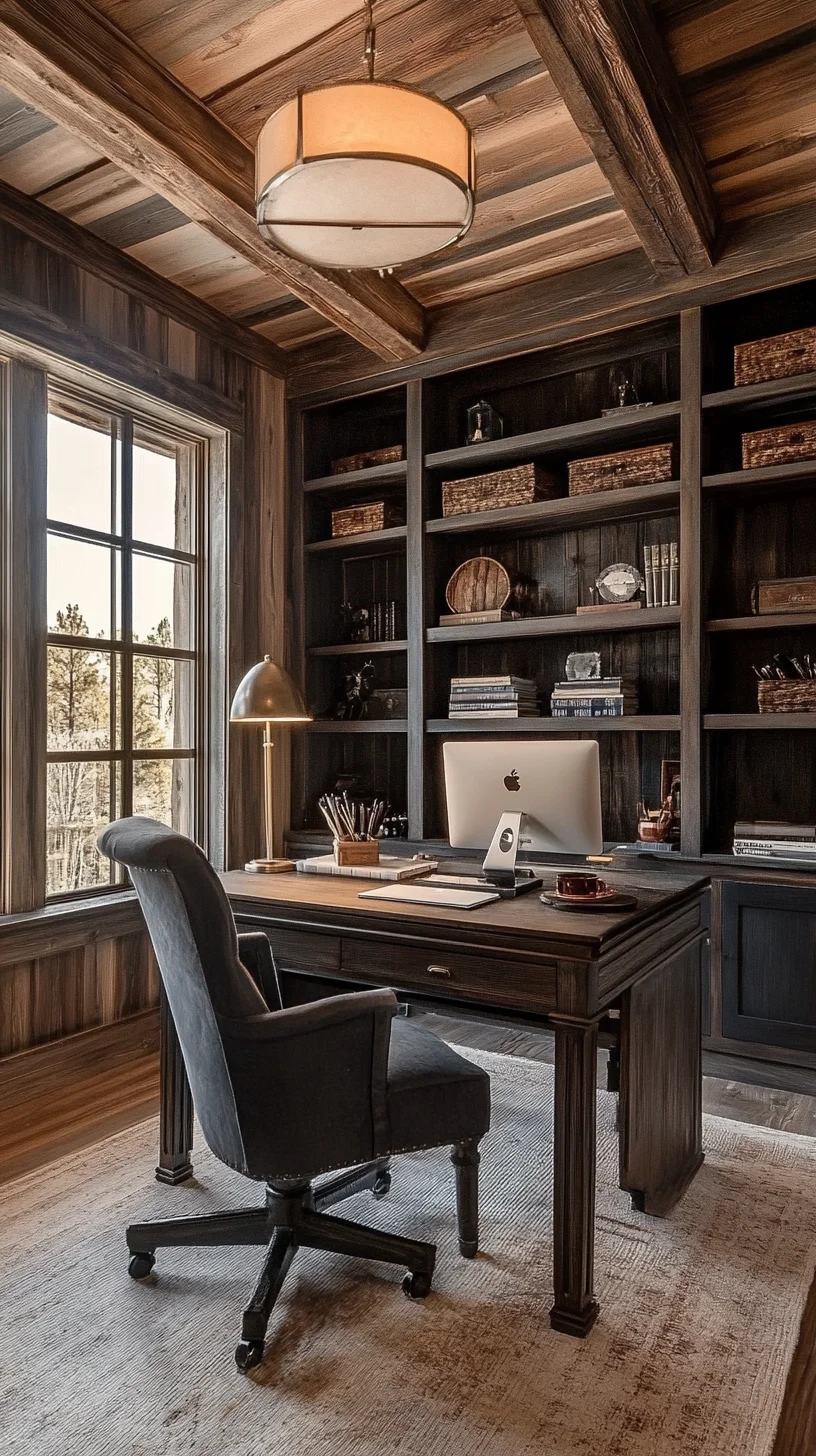 Elevate Your Workspace: Timeless Elegance in Rustic Office Design