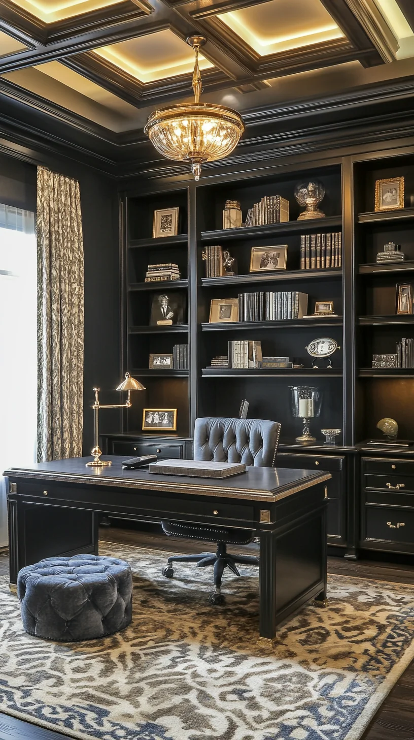 Elevate Your Workspace with Luxurious Dark Elegance