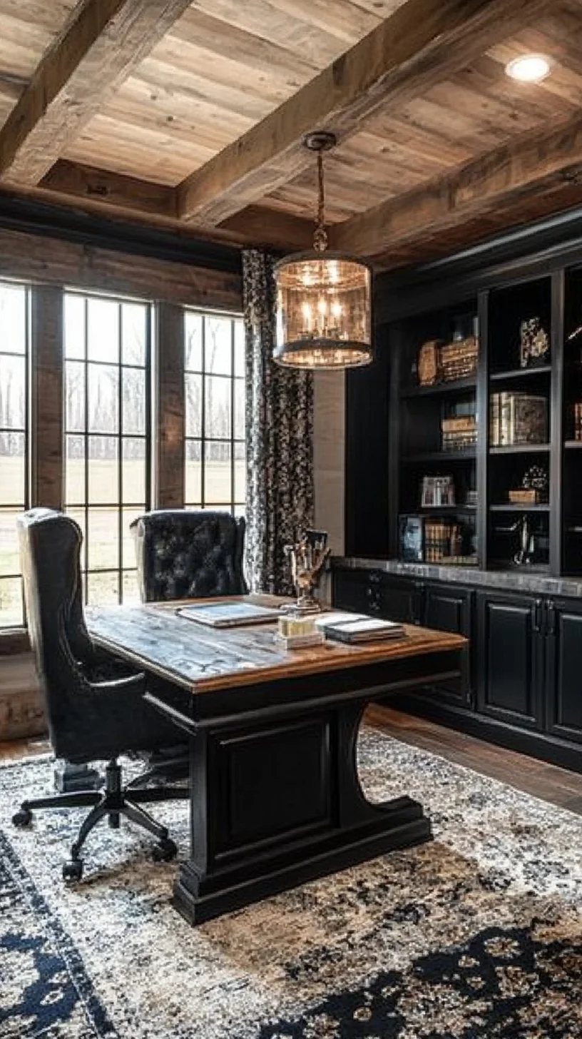 Elevate Your Workspace with Rustic Elegance: The Perfect Home Office Style