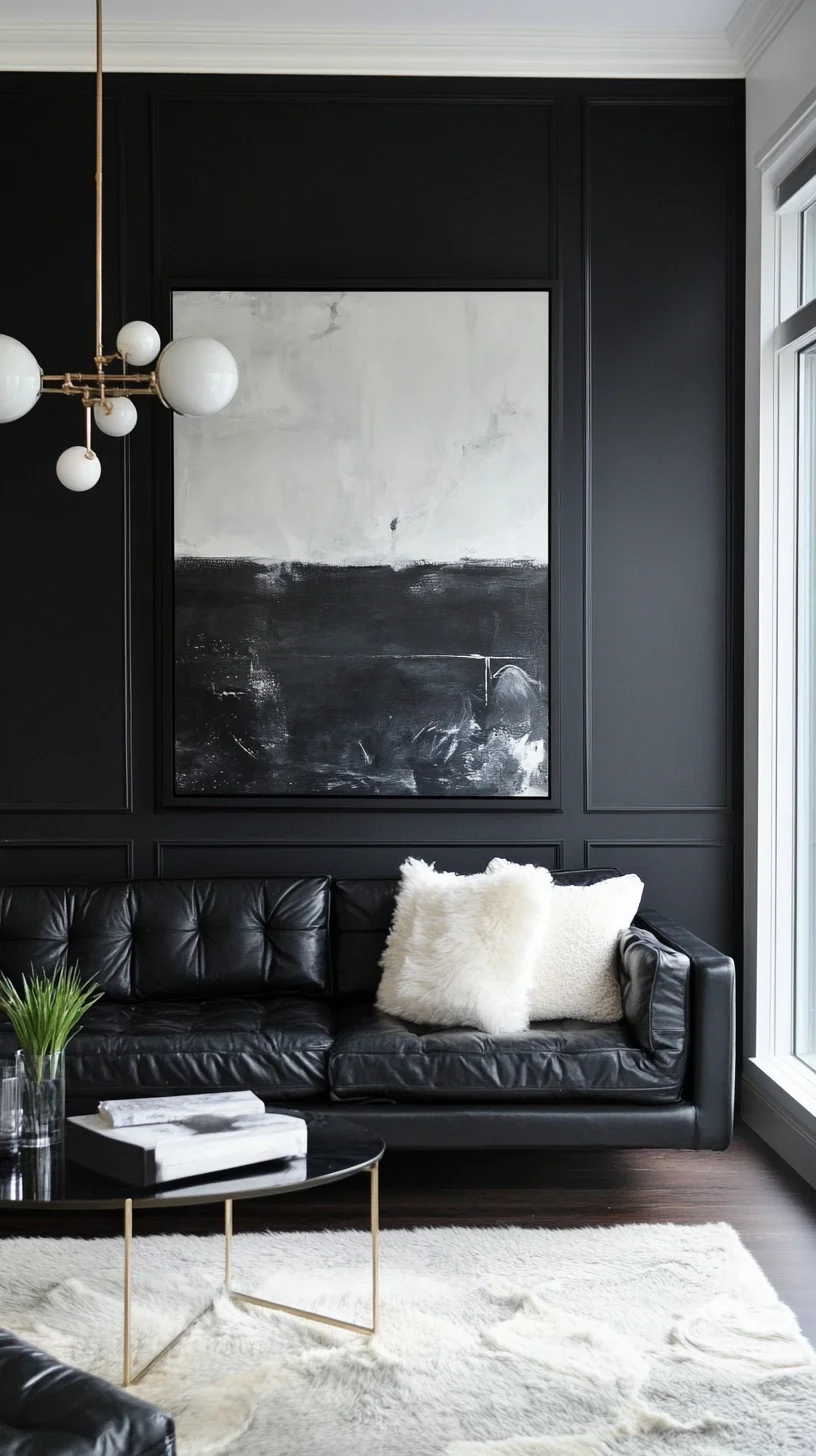 Embrace Bold Elegance: The Timeless Appeal of Black and White Living Spaces