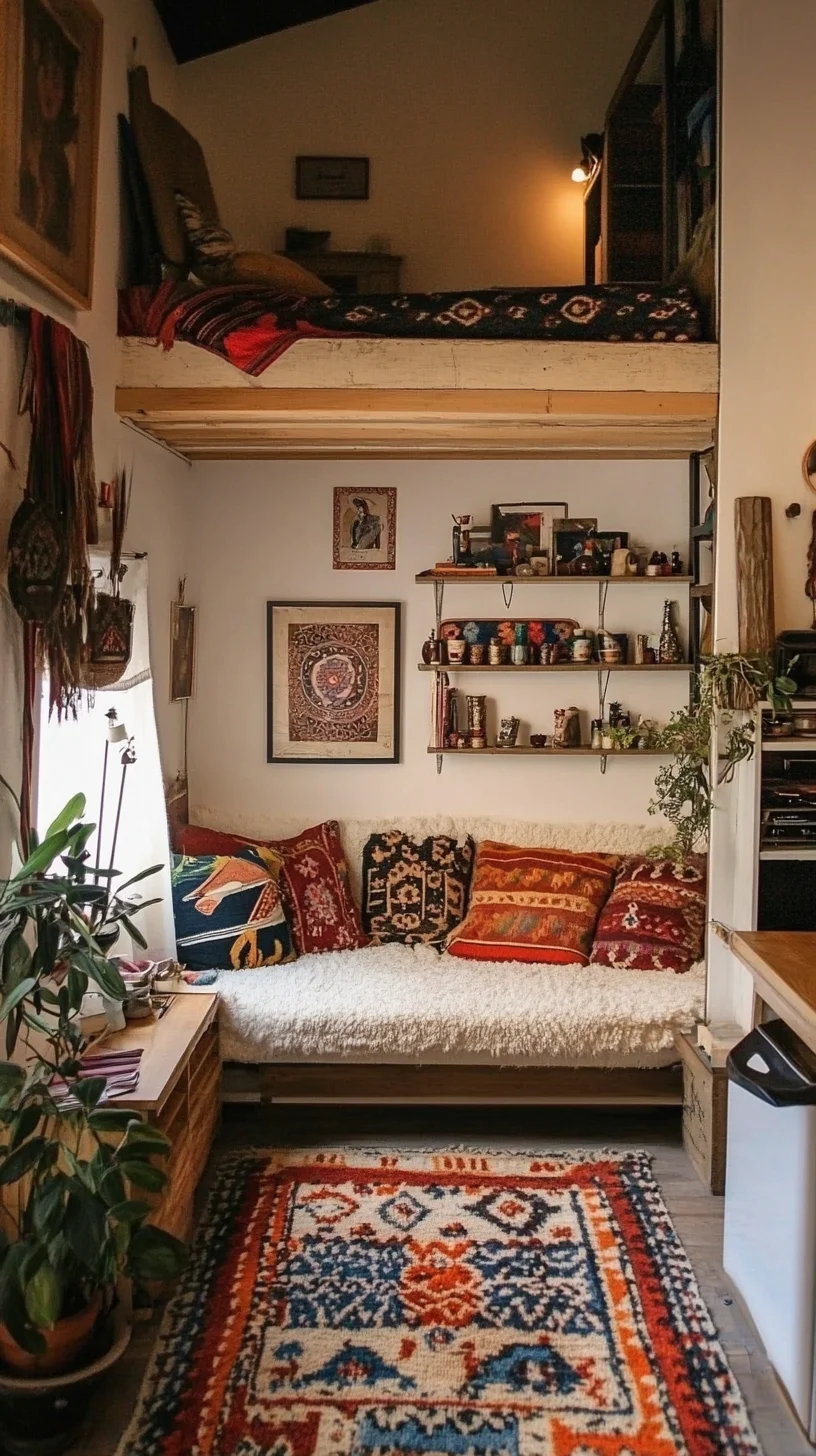 Embrace Cozy Boho Chic: A Nest of Warm Textures and Earthy Vibes