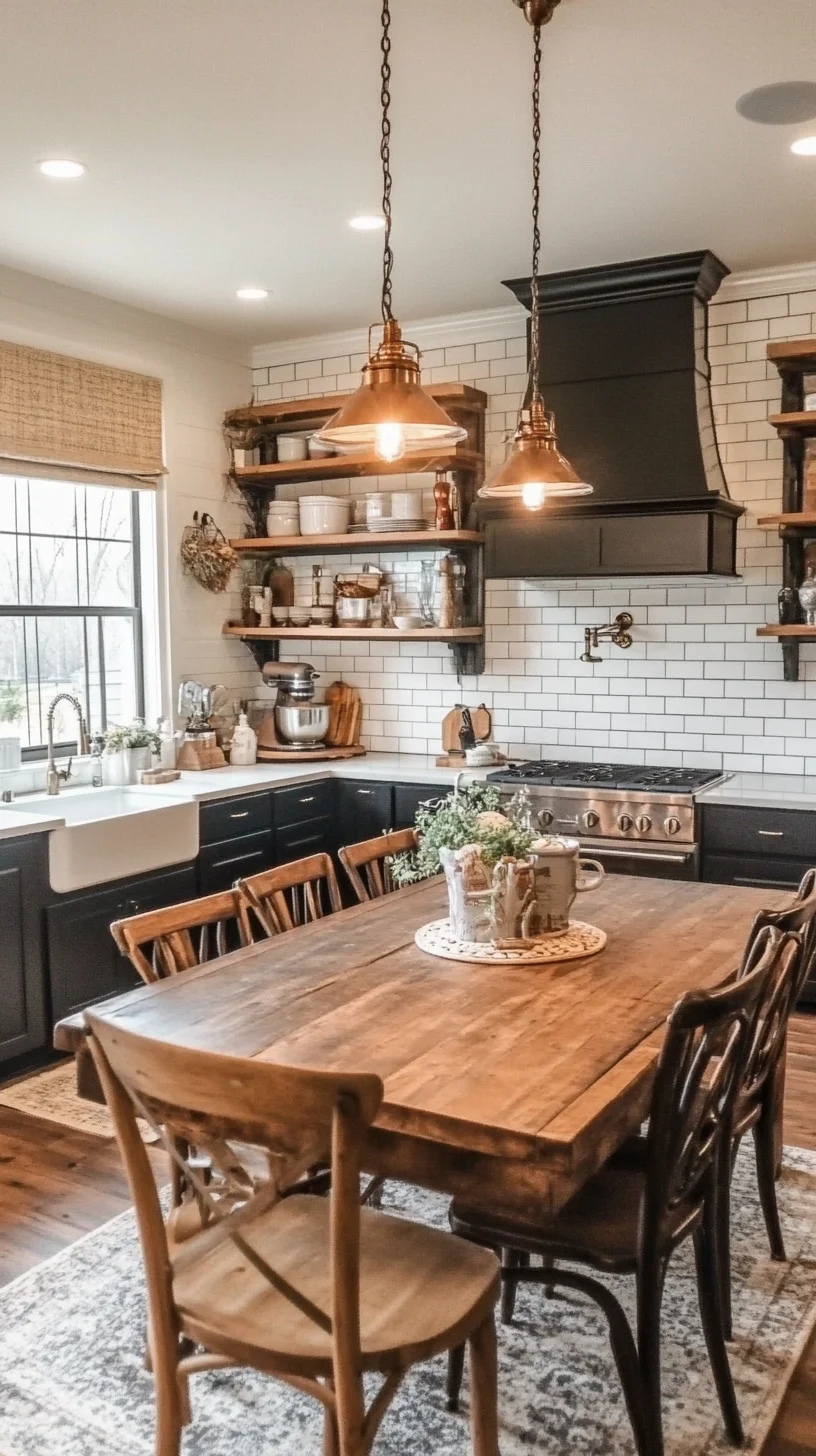 Embrace Cozy Elegance: A Rustic Kitchen Charm with Modern Touches