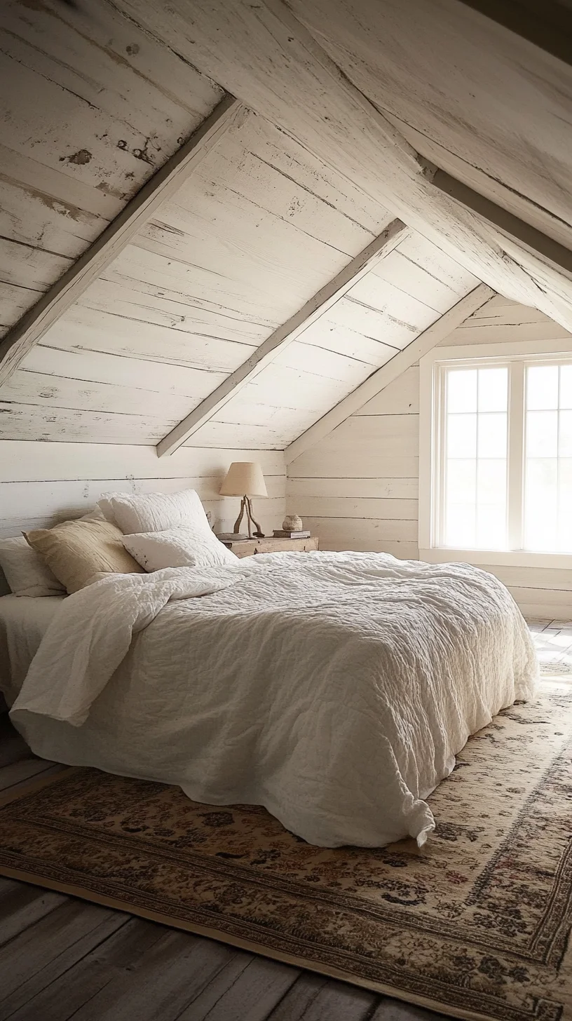 Embrace Cozy Minimalism: A Chic Attic Retreat for Serene Living