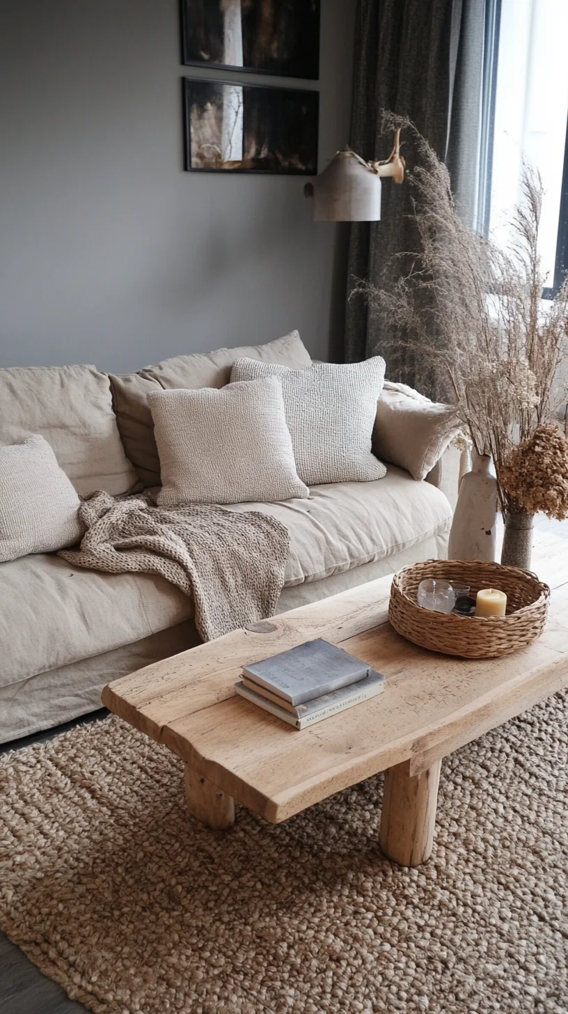 Embrace Cozy Minimalism: Natural Textures for a Stylish Living Room Retreat