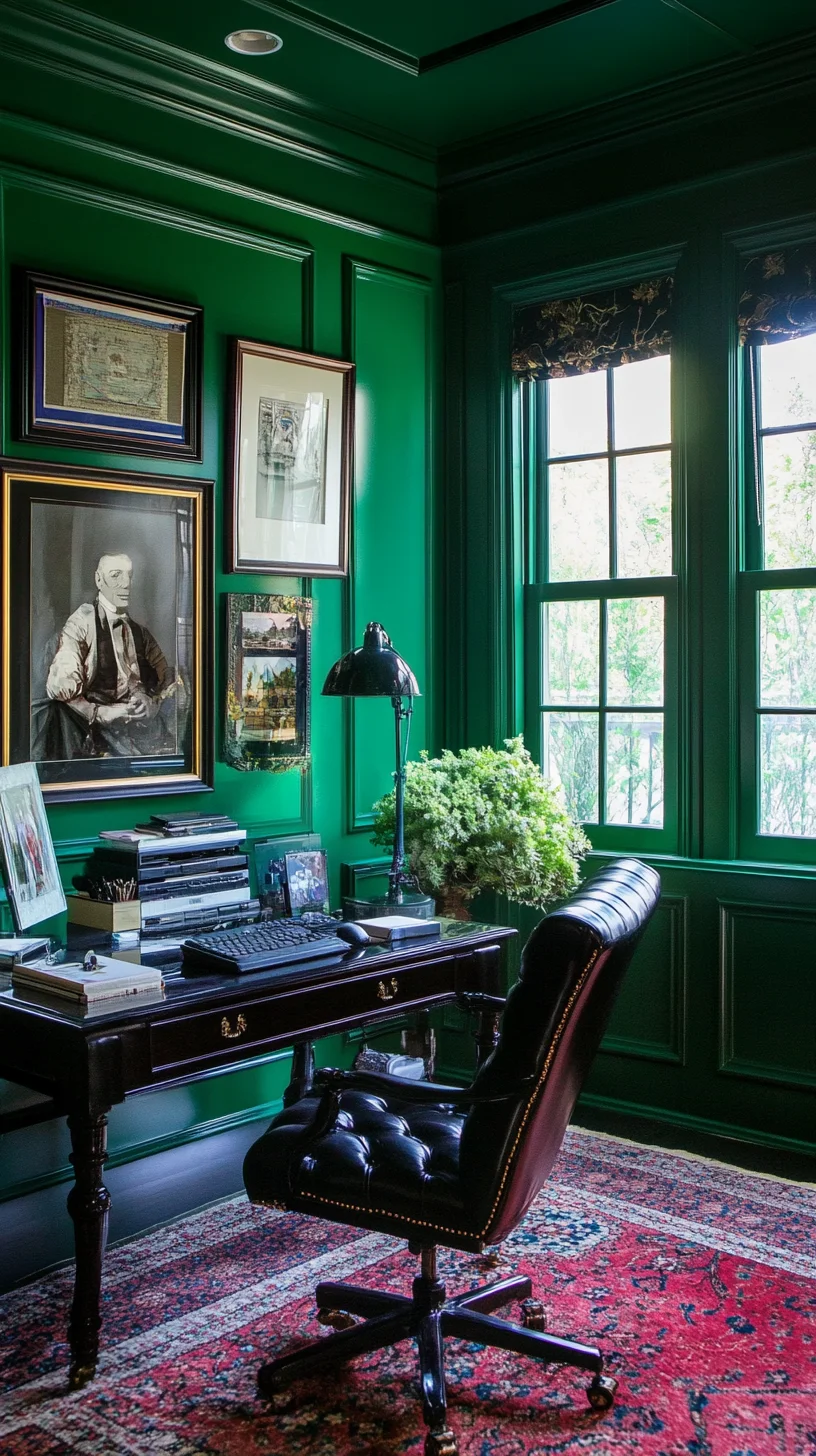 Embrace Elegance: Transform Your Workspace with Vibrant Green Accents