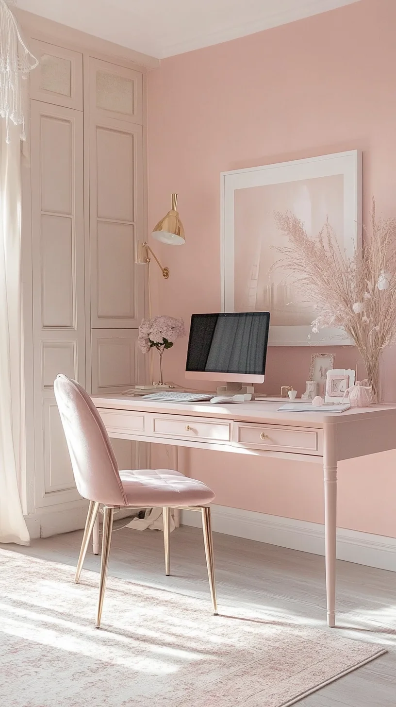 Embrace Elegance with Chic Pink Office Decor