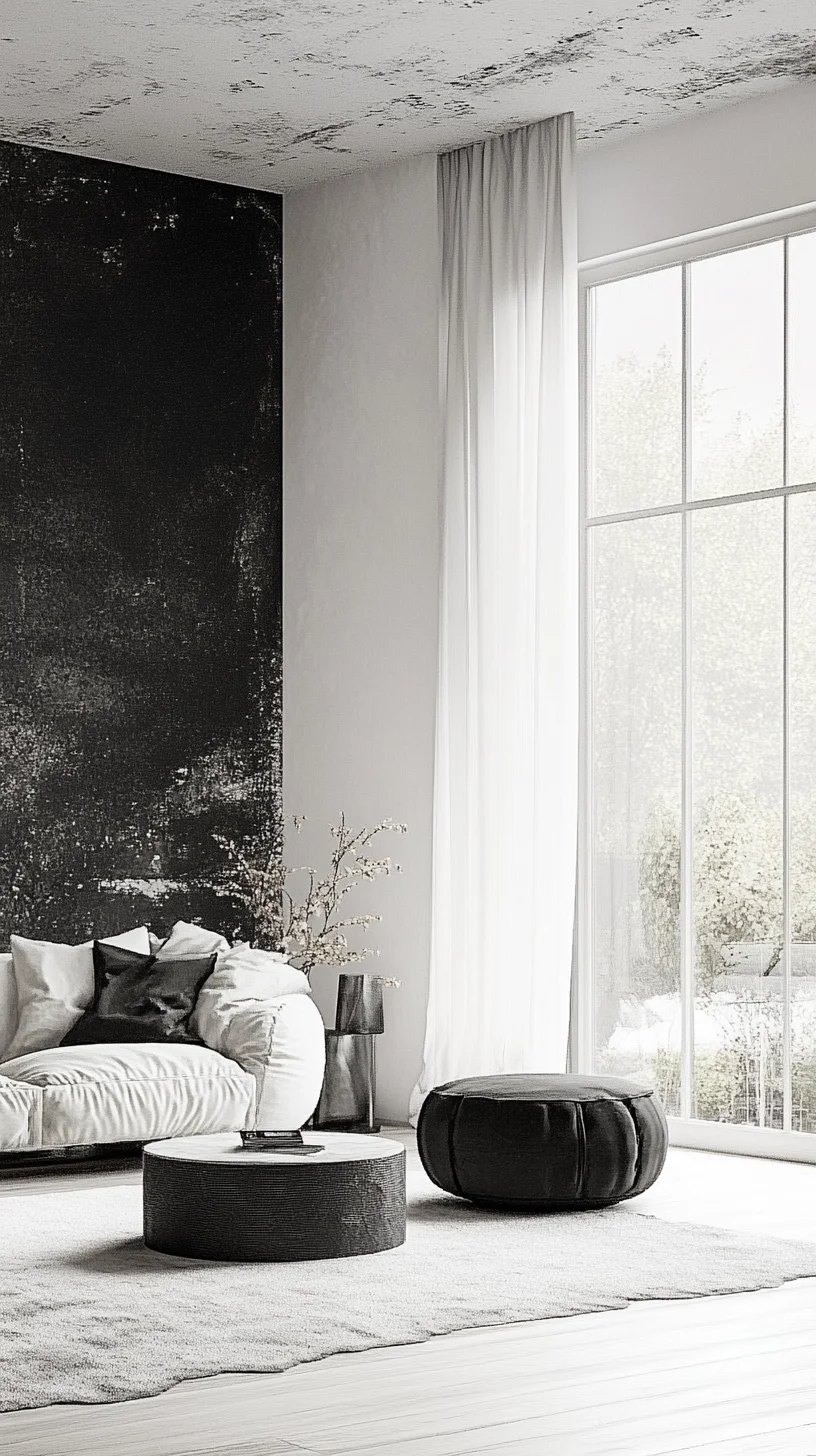 Embrace Minimalism: Chic Black and White Living Room Inspiration