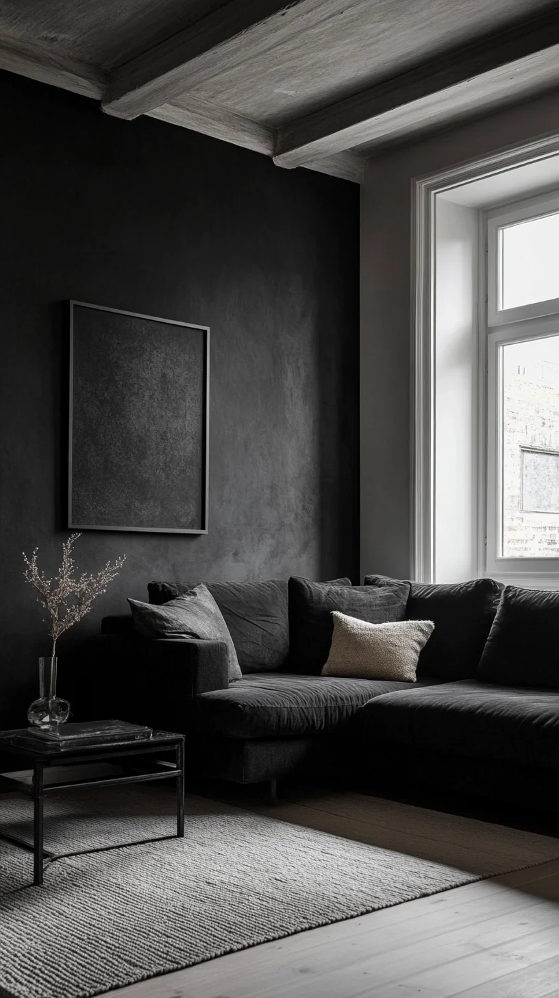 Embrace Minimalism: Chic Black Décor for a Sleek, Modern Living Space